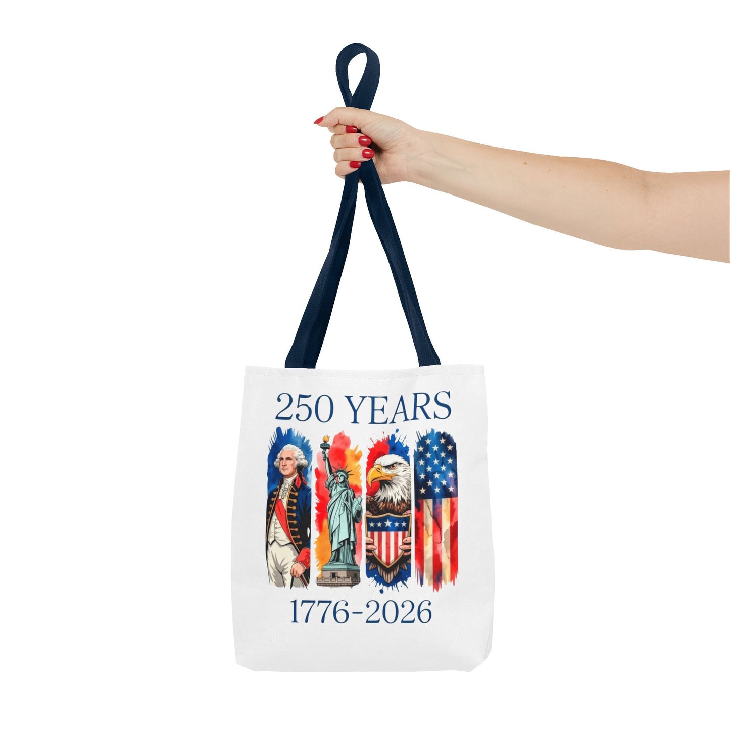 #250 250 Years American History Celebration 1776–2026 Patriotic Tote Bag