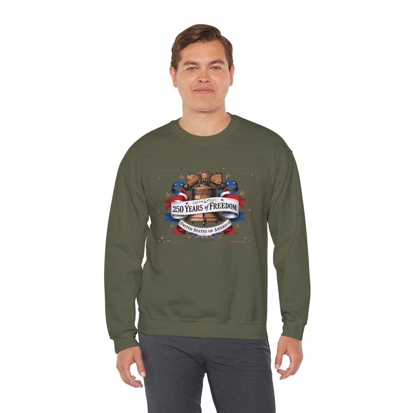 #250 250 Years of Freedom Liberty Bell Crewneck Sweatshirt