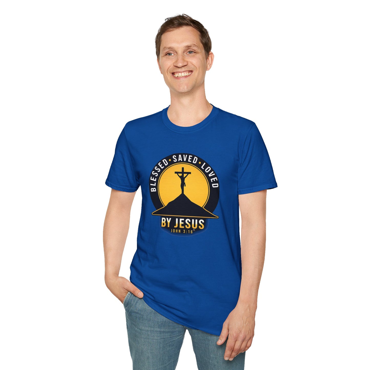 Blessed • Saved • Loved by Jesus T-Shirt — Christian Faith Tee