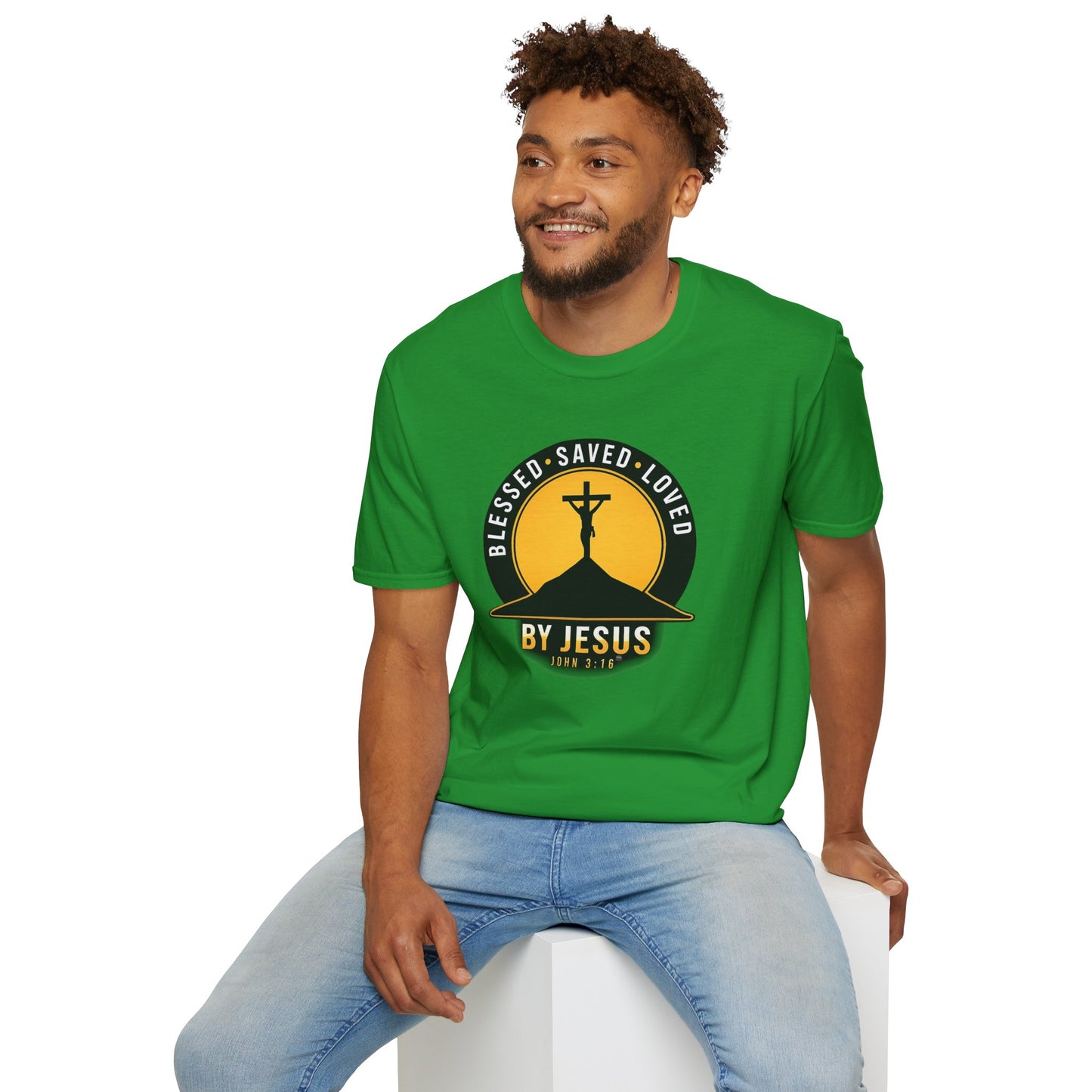 Blessed • Saved • Loved by Jesus T-Shirt — Christian Faith Tee