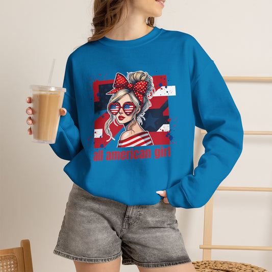 #250 All American Girl Patriotic Sweatshirt