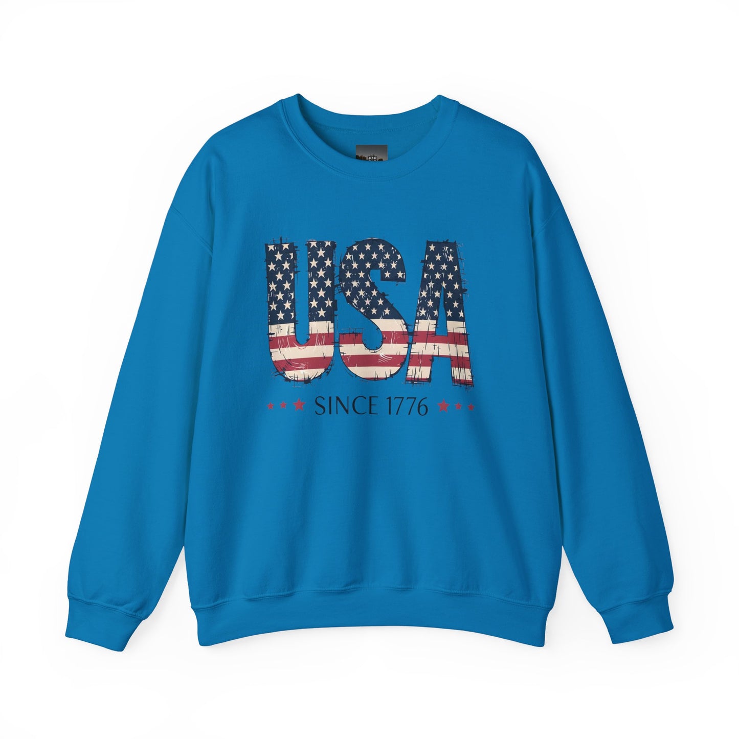 #250 USA Flag "USA Since 1776" Patriotic Crewneck Sweatshirt