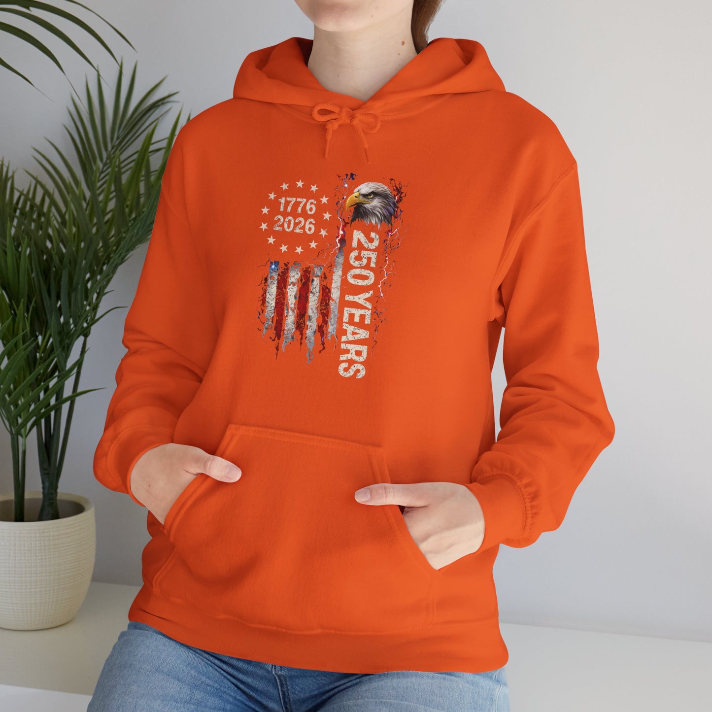 #250 1776-2026 250 Years USA Bicentennial Eagle Hoodie