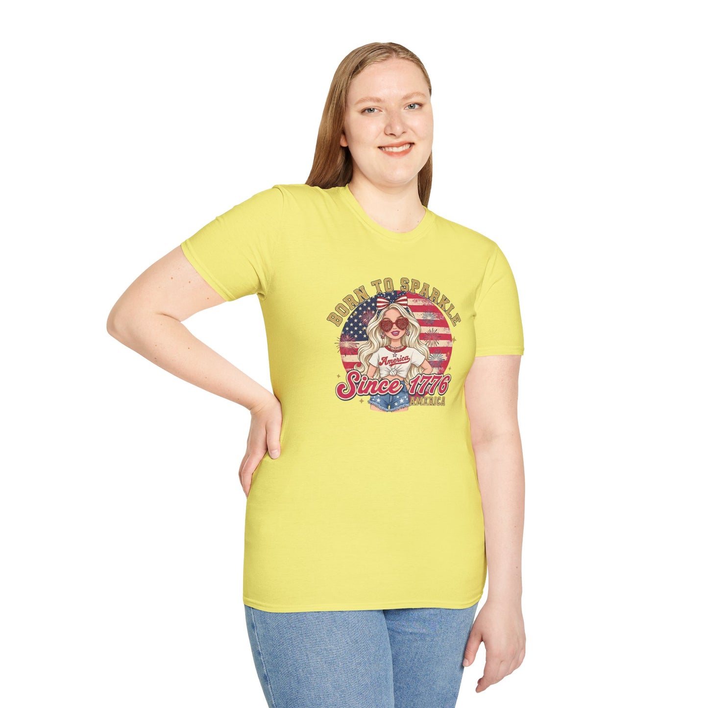 #250 "Born to Sparkle Since 1776" Patriotic T-Shirt