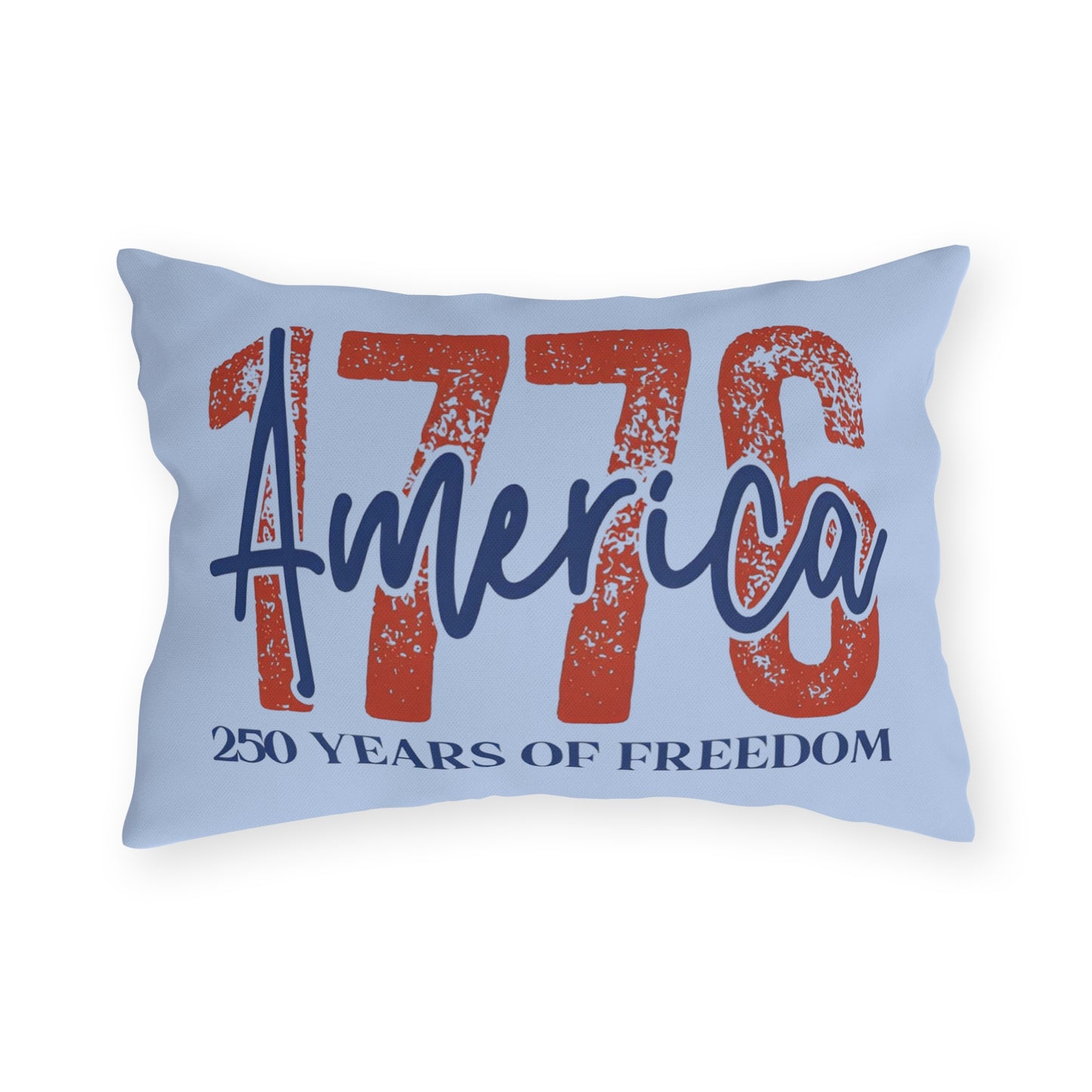 #250 1776 America: 250 Years of Freedom' Patriotic Independence Day Outdoor Throw Pillow