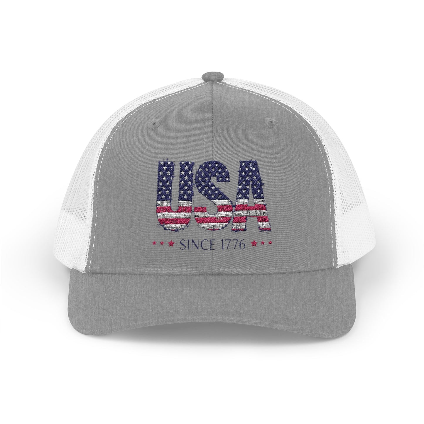 #250 USA Flag "USA Since 1776" Patriotic Snapback Trucker Cap