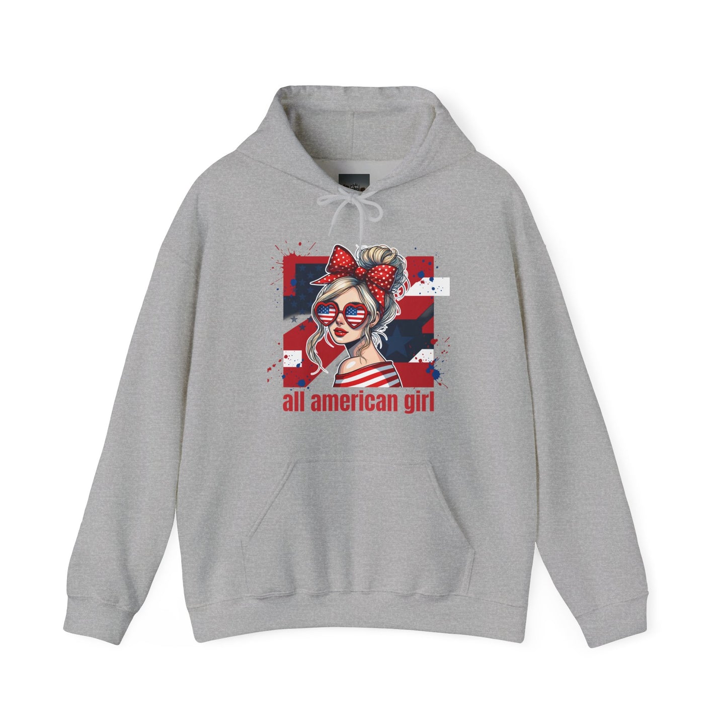 #250 All American Girl Patriotic Hoodie
