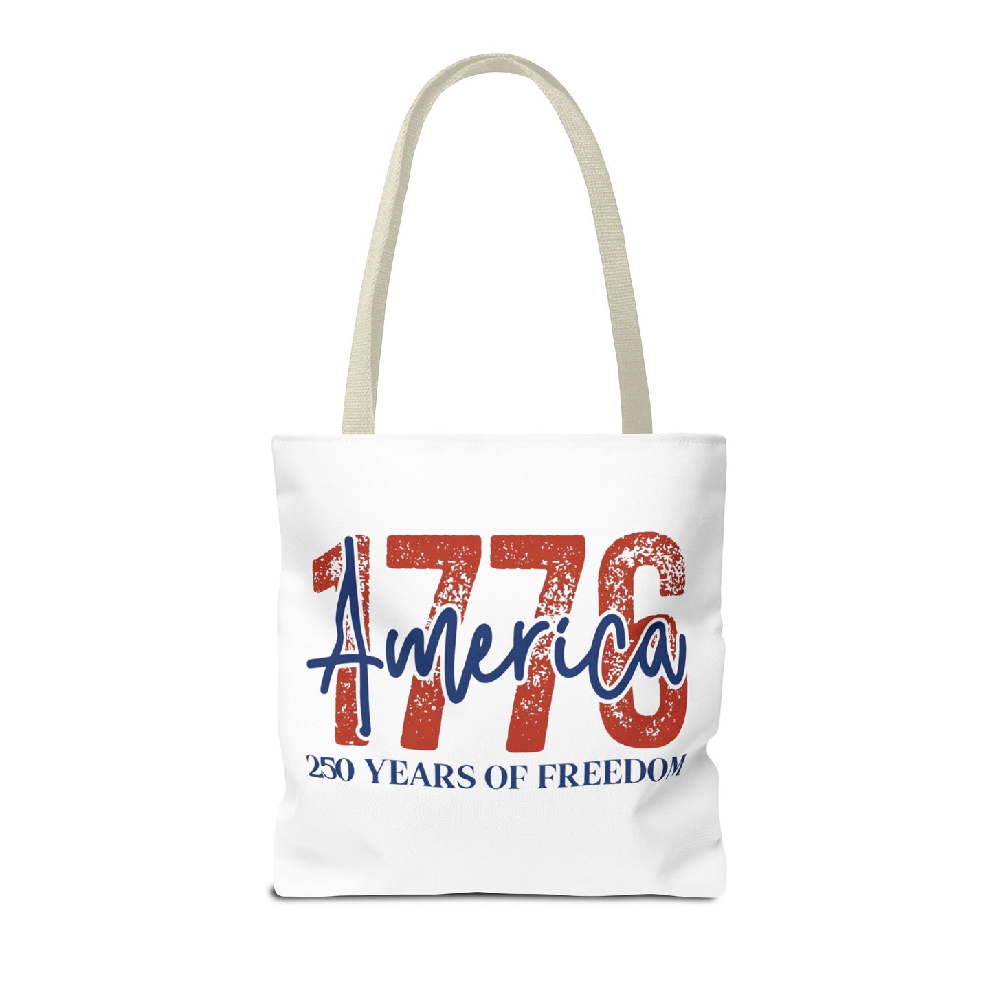 #250 1776 America: 250 Years of Freedom' Patriotic Independence Day Tote Bag