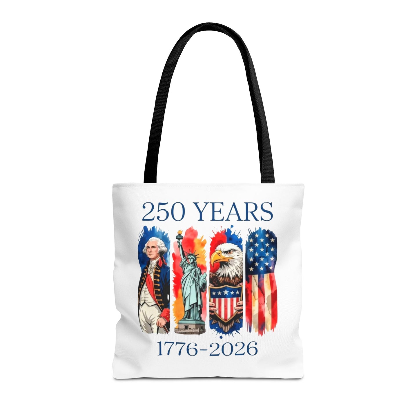 #250 250 Years American History Celebration 1776–2026 Patriotic Tote Bag