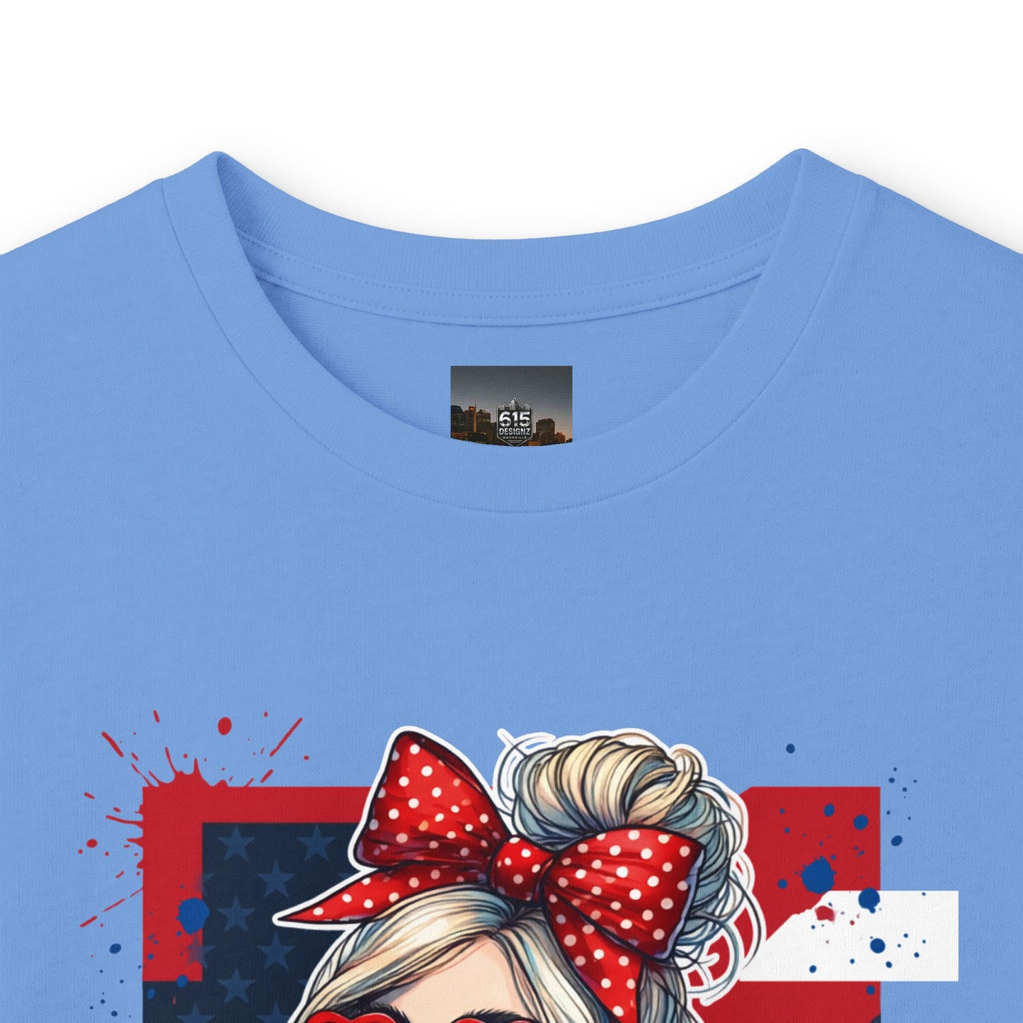 #250 All American Girl Patriotic Long Sleeve Tee
