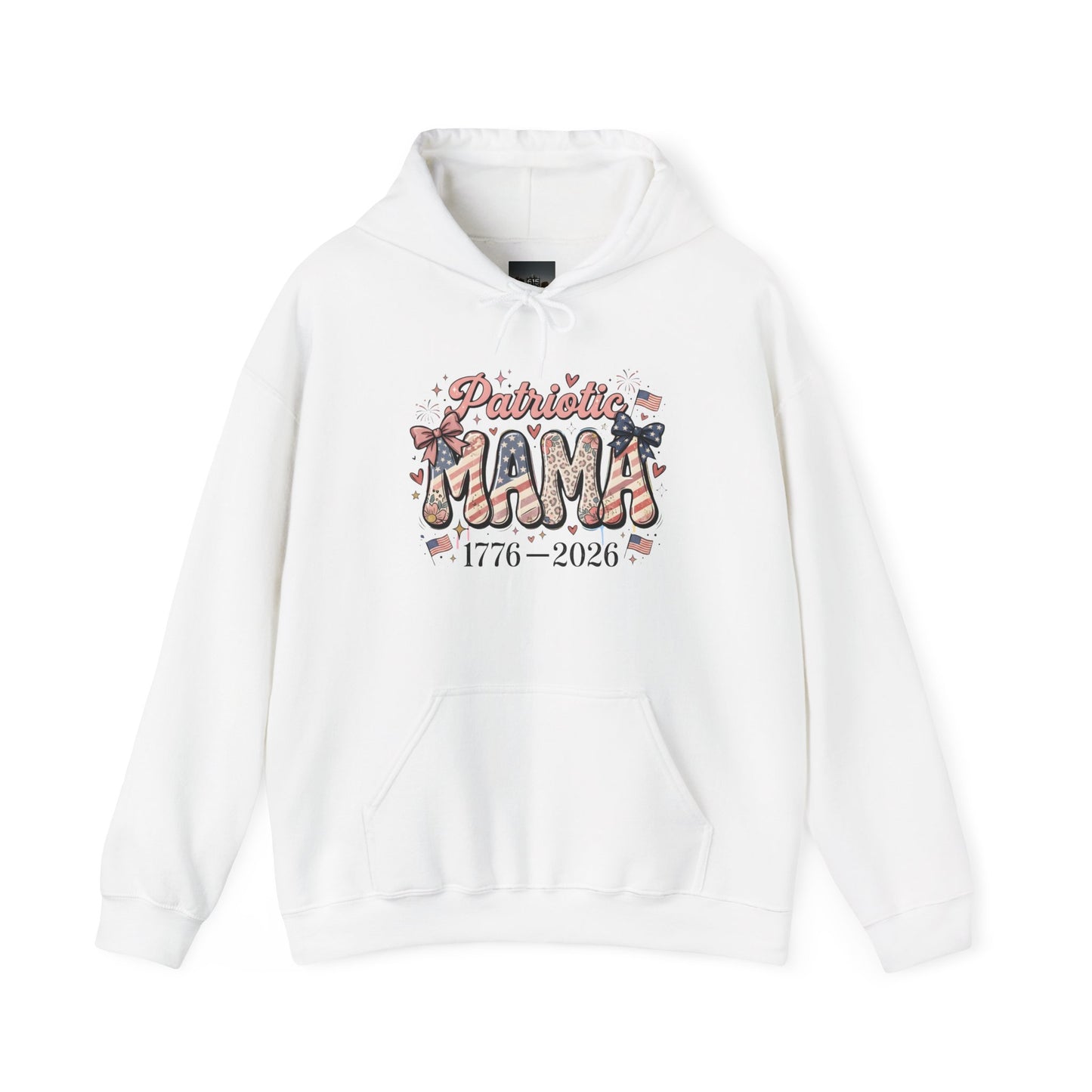 #250 Patriotic Mama 1776–2026 American Flag Hoodie