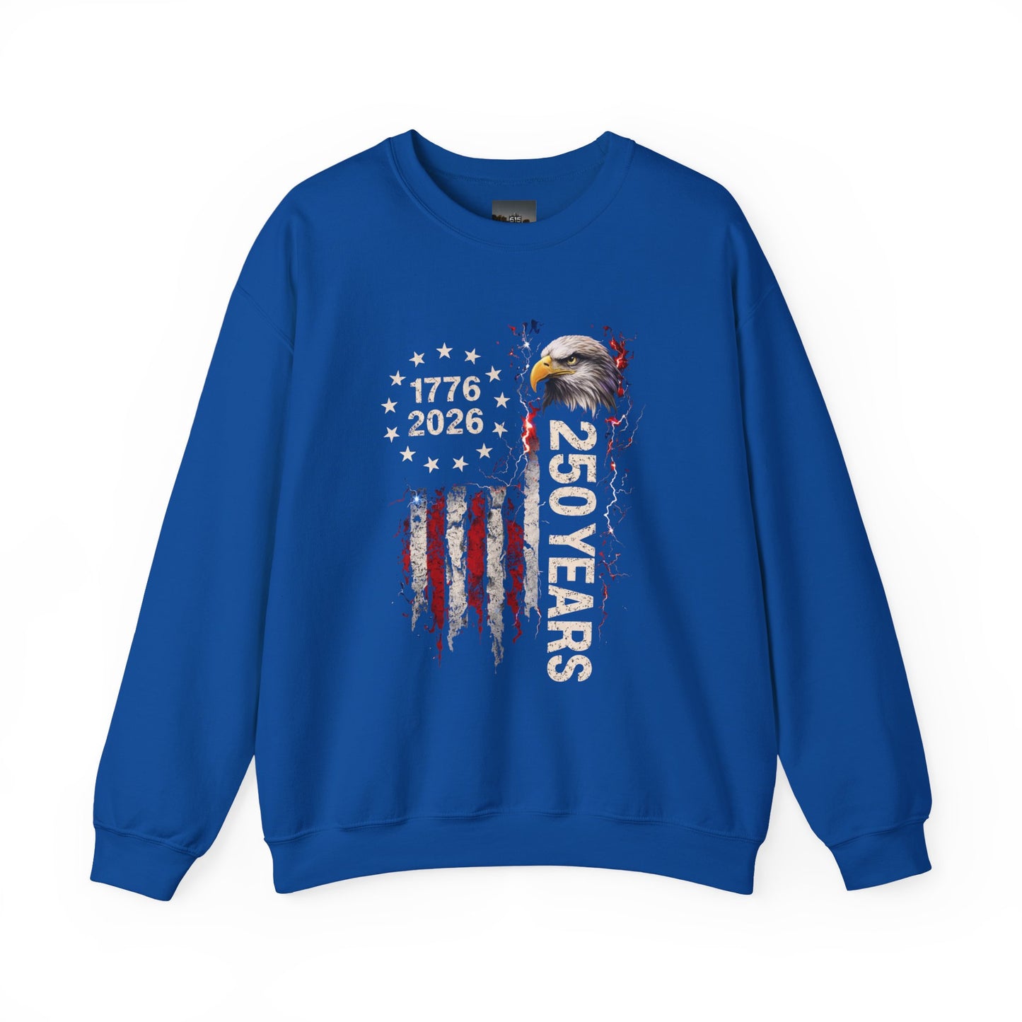 #250 1776-2026 250 Years USA Bicentennial Eagle Crewneck Sweatshirt