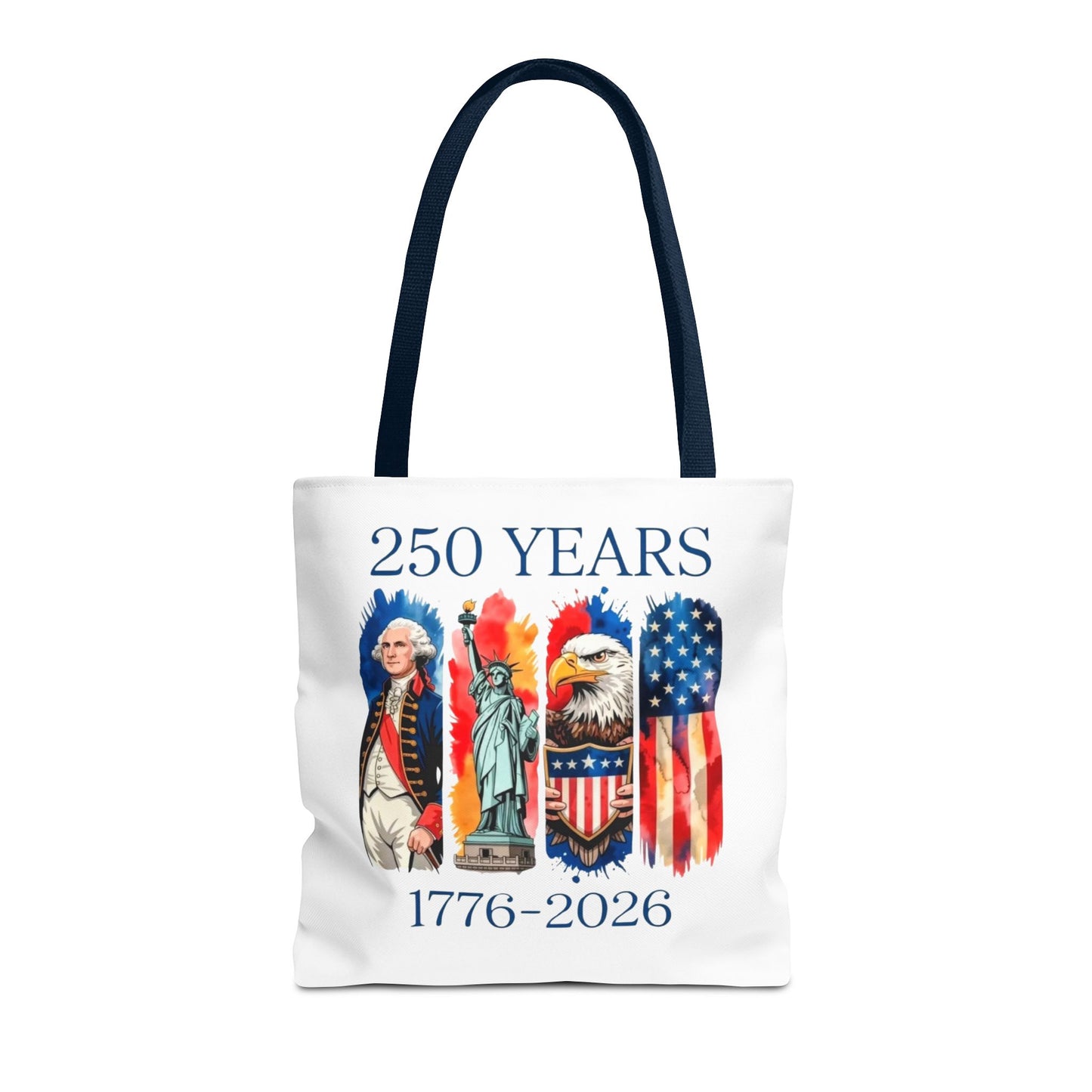 #250 250 Years American History Celebration 1776–2026 Patriotic Tote Bag