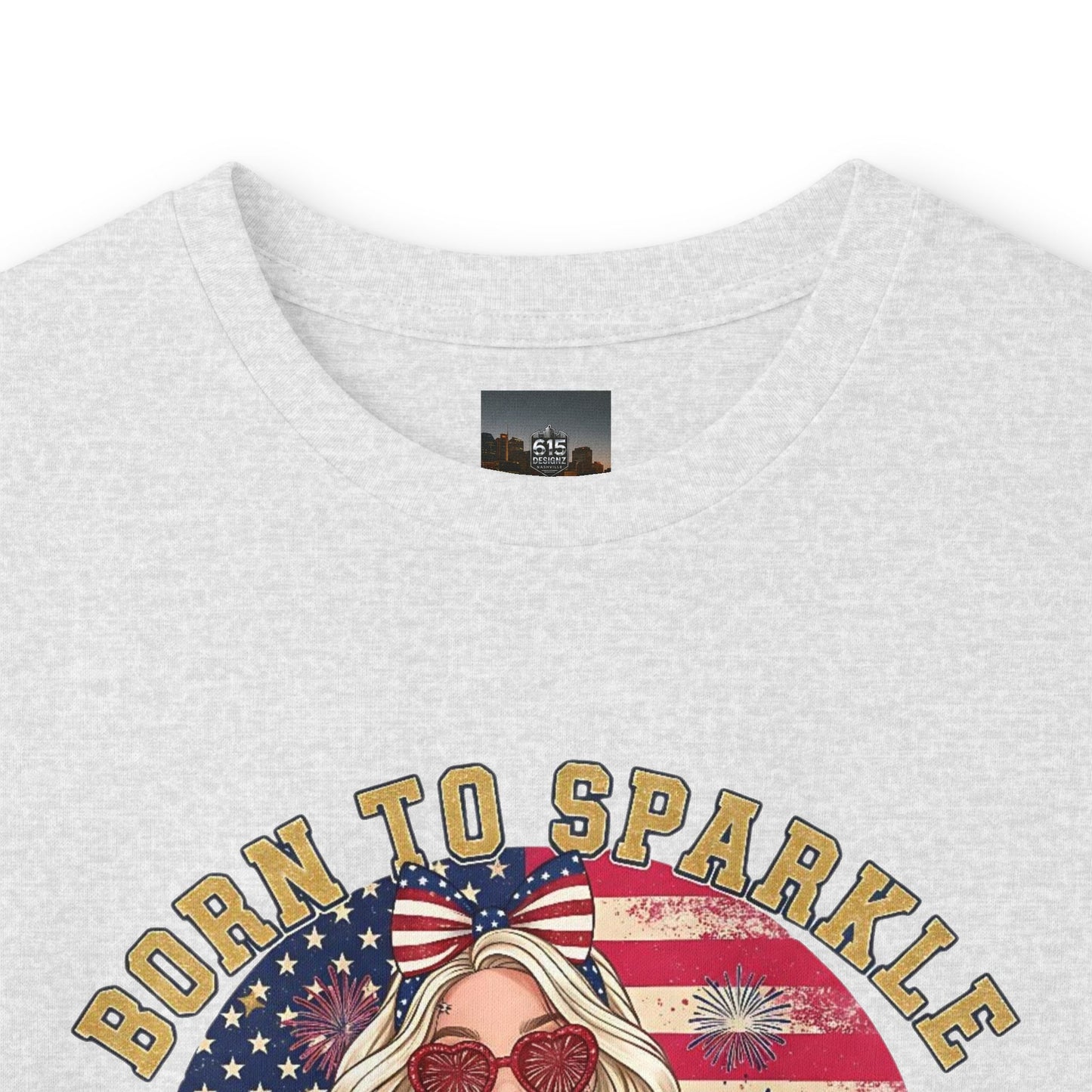 #250 "Born to Sparkle Since 1776" Patriotic Long Sleeve Tee