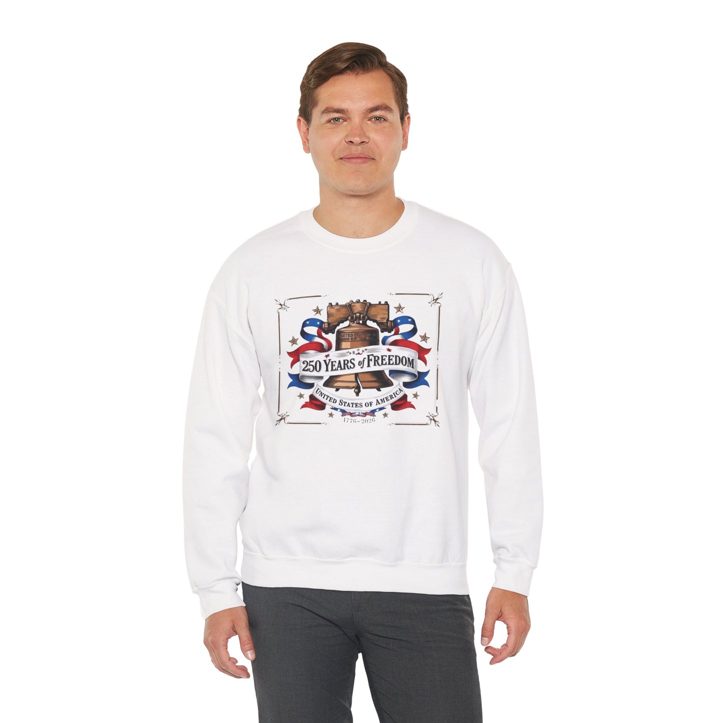 #250 250 Years of Freedom Liberty Bell Crewneck Sweatshirt