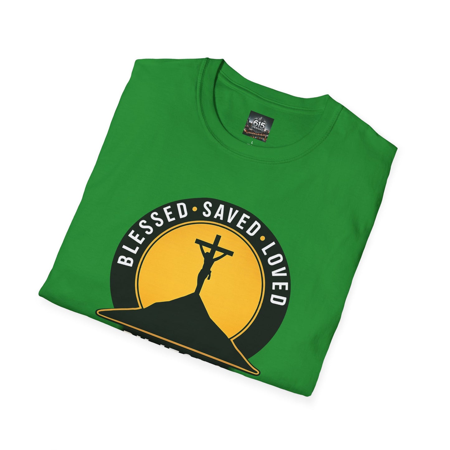 Blessed • Saved • Loved by Jesus T-Shirt — Christian Faith Tee