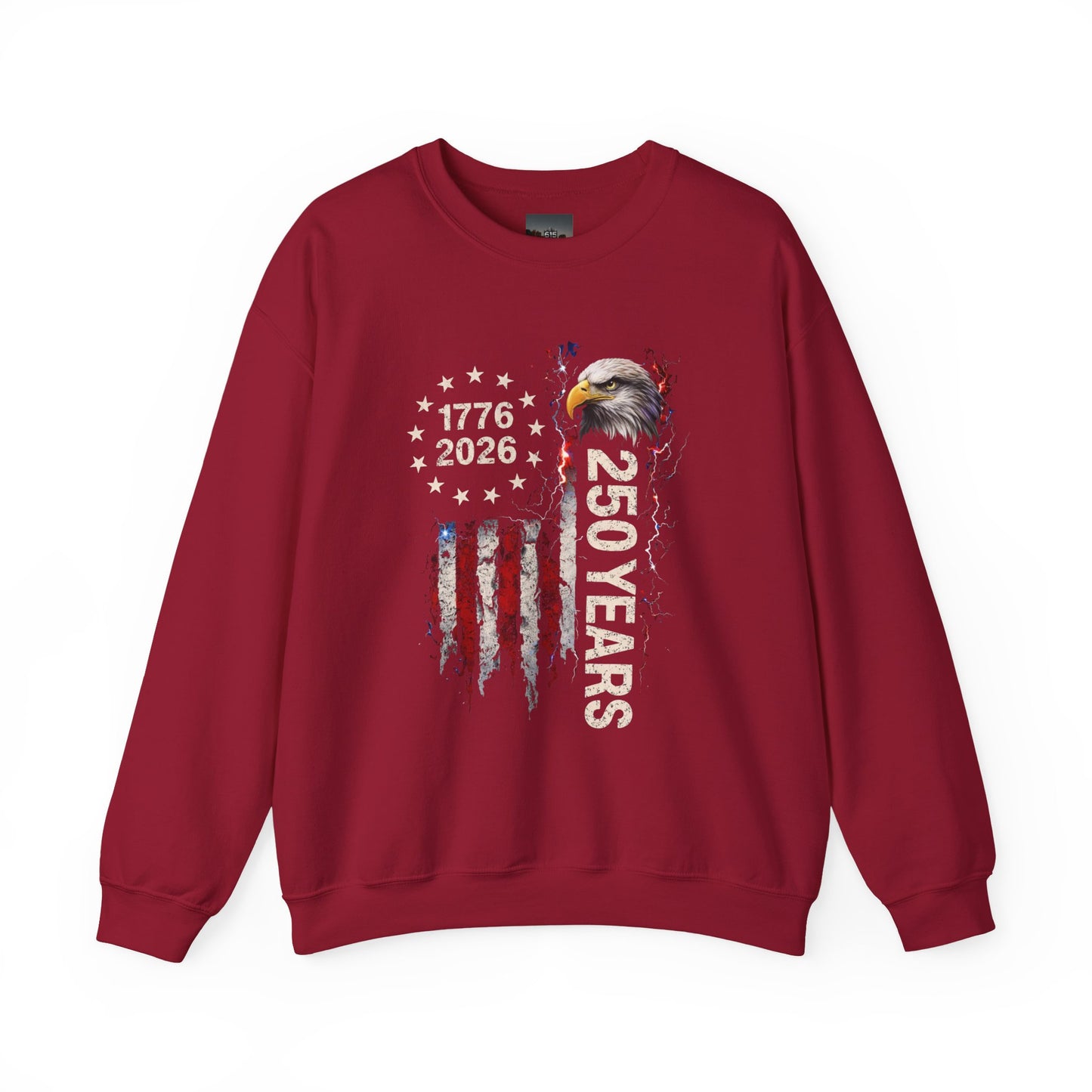 #250 1776-2026 250 Years USA Bicentennial Eagle Crewneck Sweatshirt