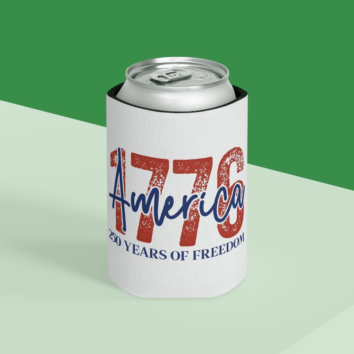 #250 1776 America: 250 Years of Freedom' Patriotic Independence Day Can Cooler - Beverage Koozie