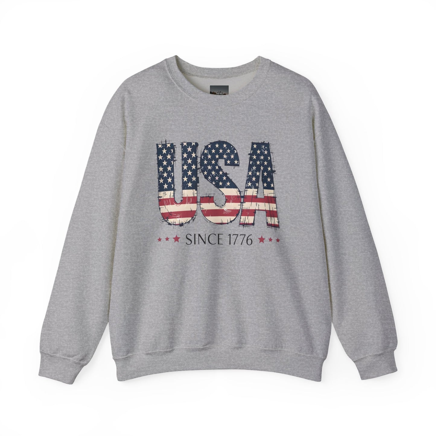 #250 USA Flag "USA Since 1776" Patriotic Crewneck Sweatshirt