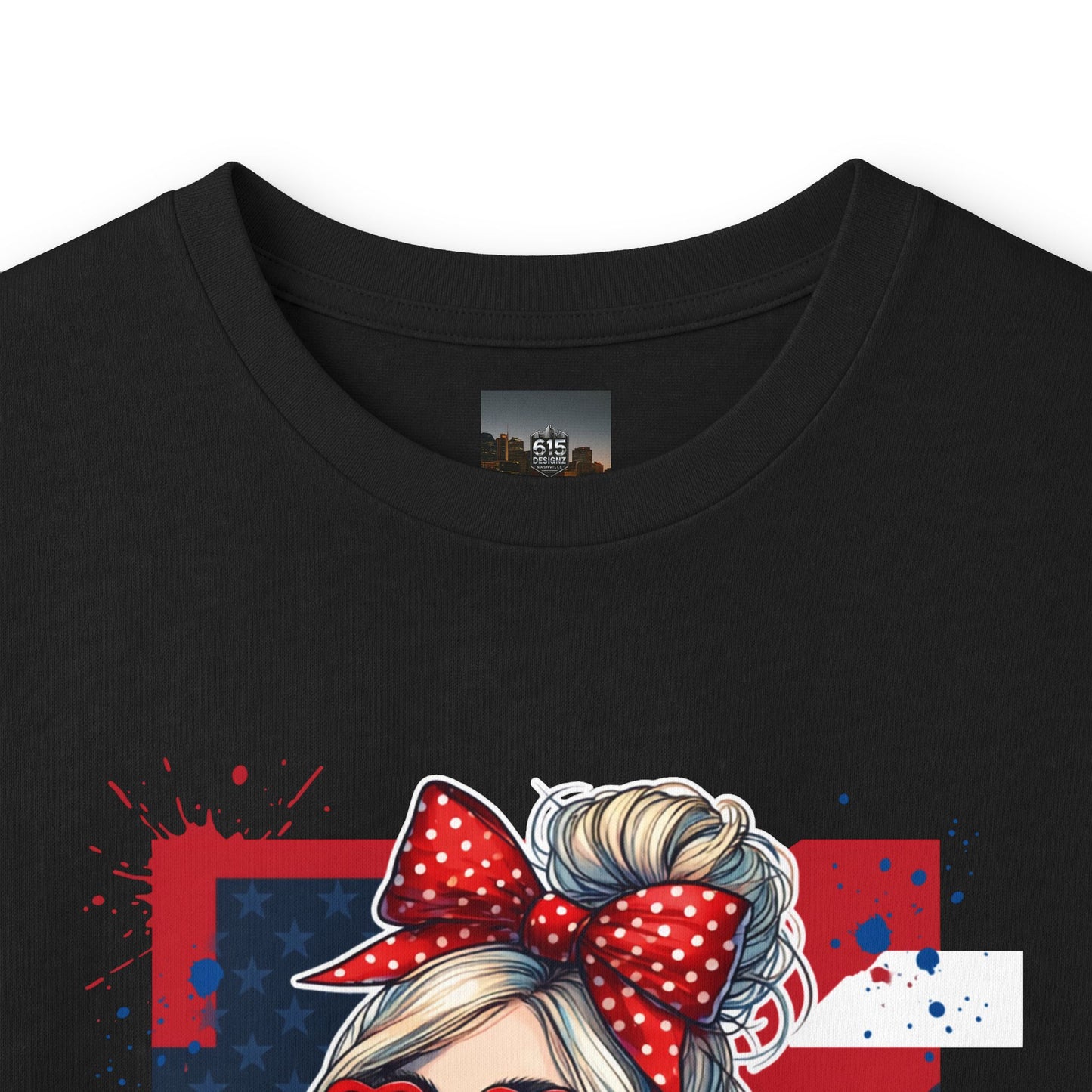 #250 All American Girl Patriotic Long Sleeve Tee