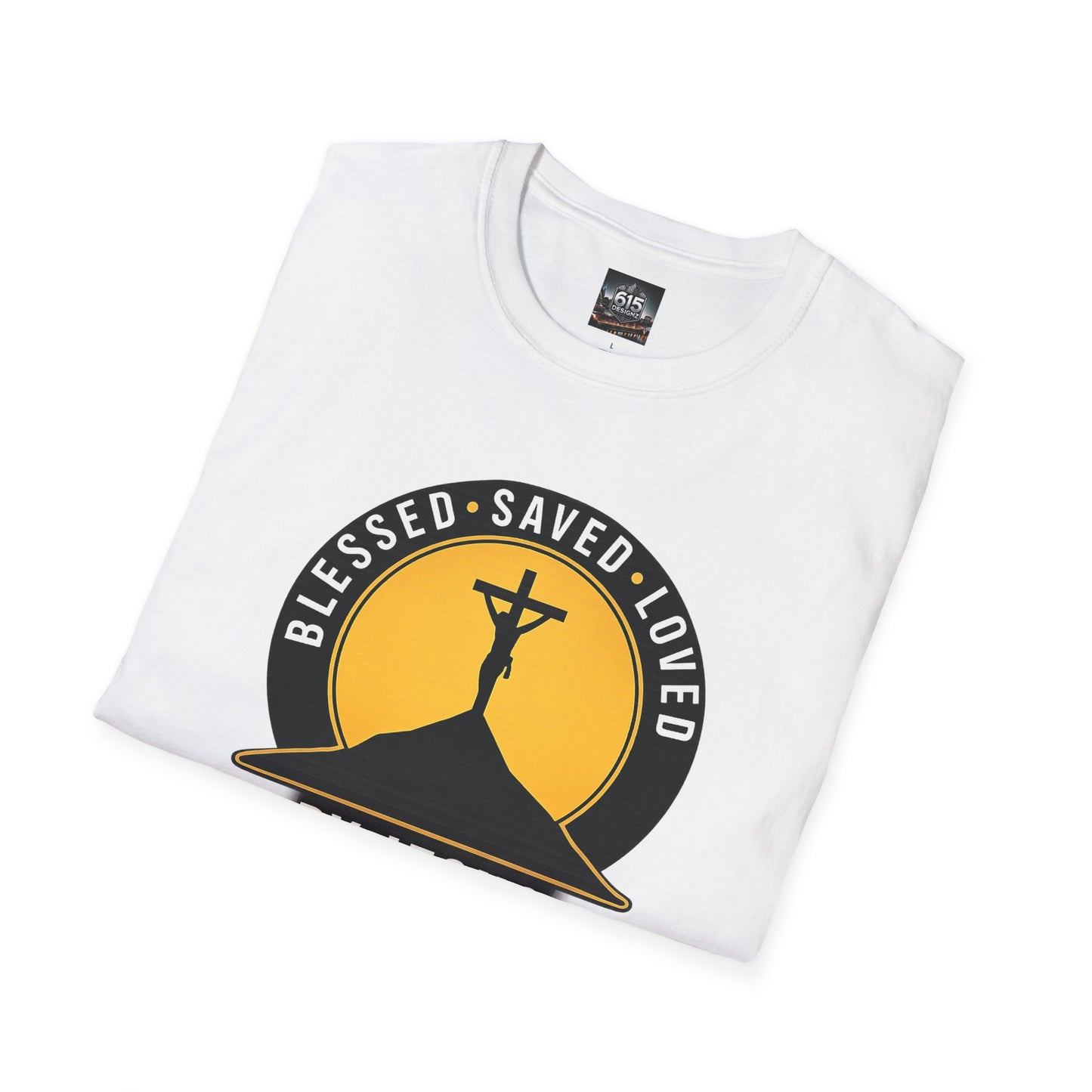 Blessed • Saved • Loved by Jesus T-Shirt — Christian Faith Tee