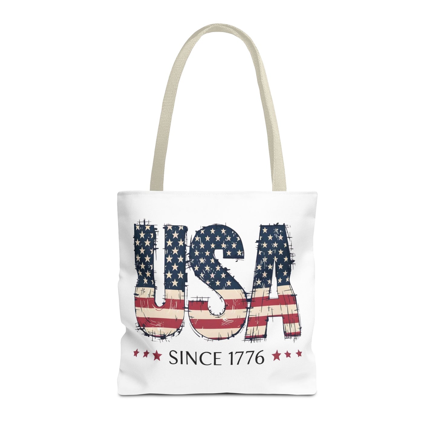 #250 USA Flag "USA Since 1776" Patriotic Tote Bag