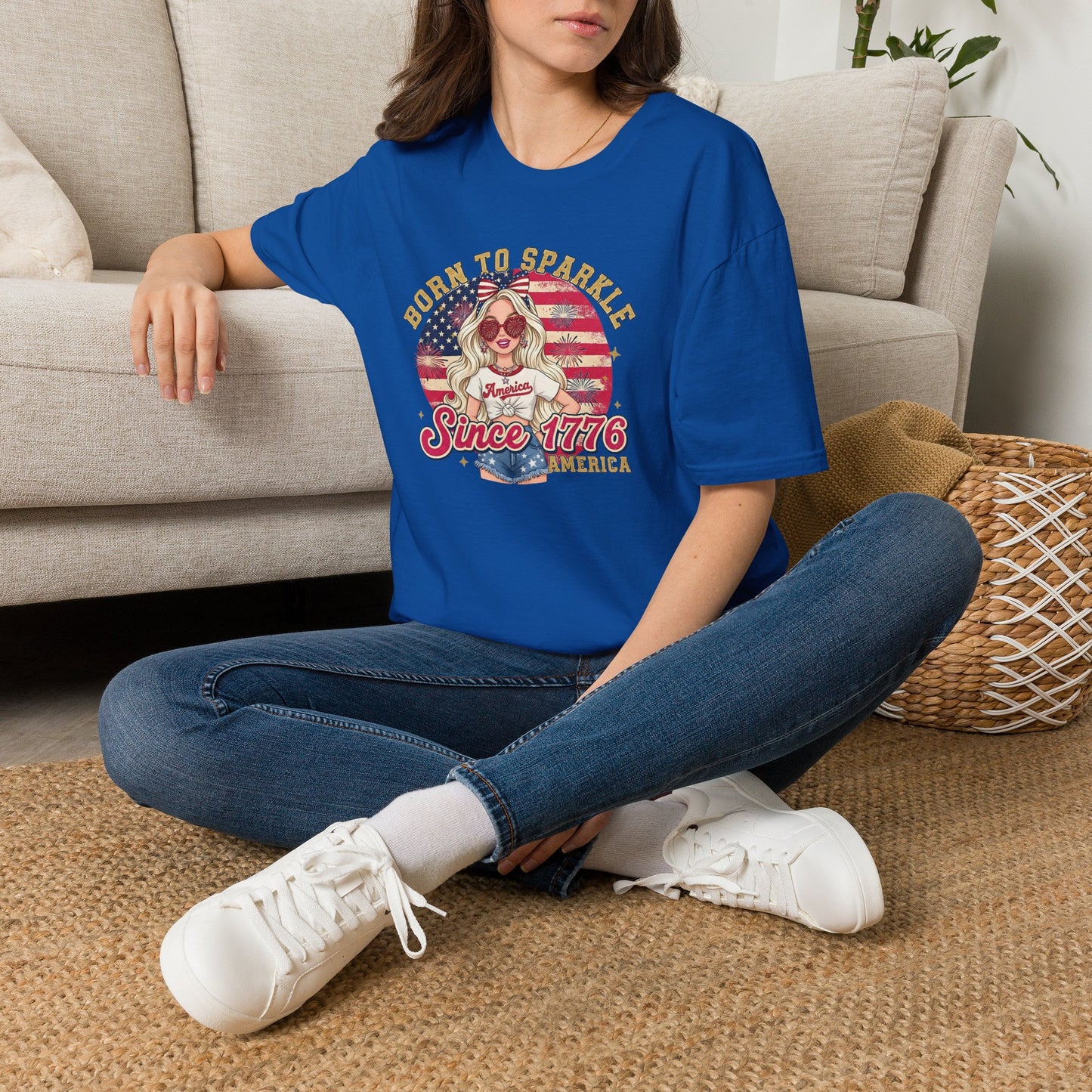 #250 "Born to Sparkle Since 1776" Patriotic T-Shirt