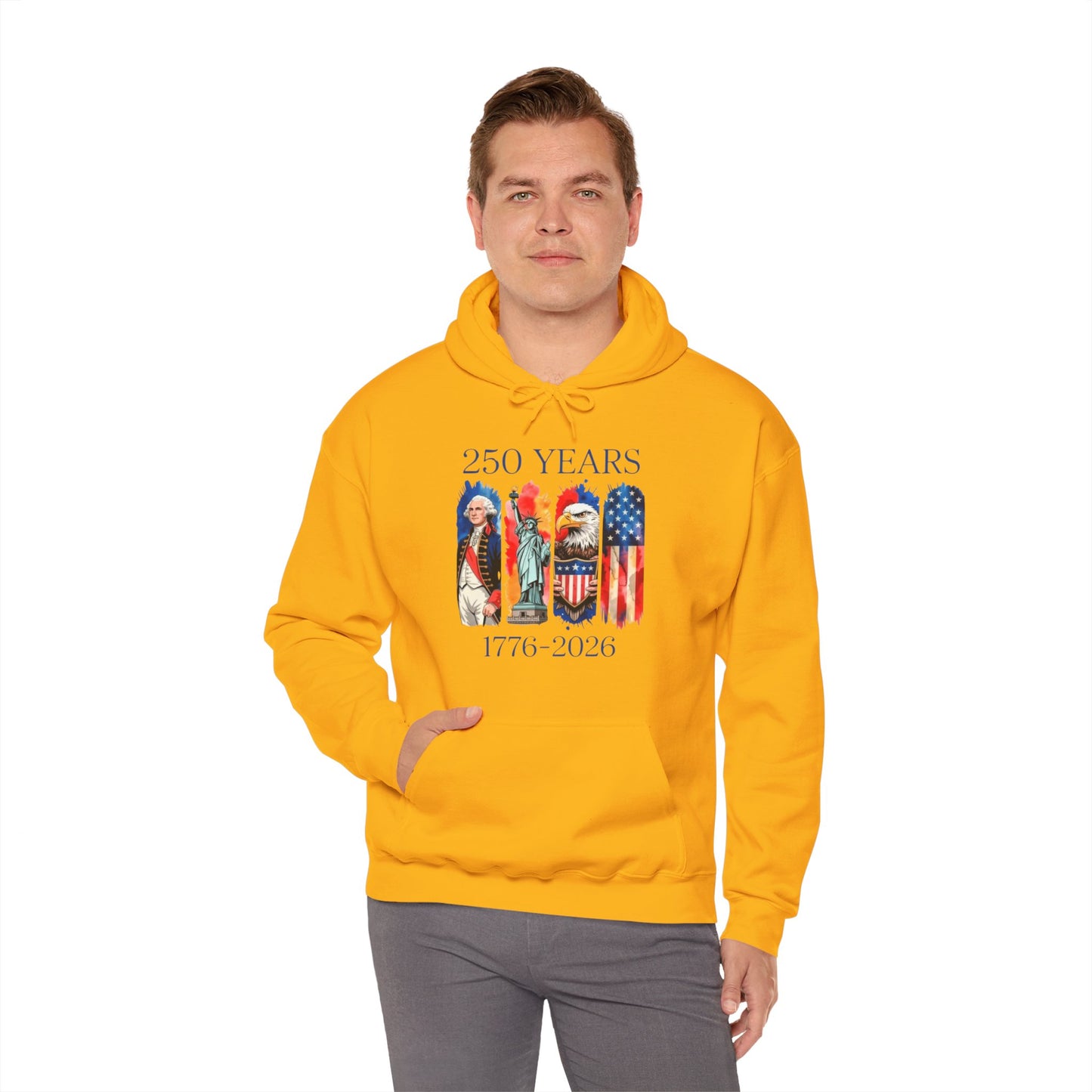 #250 250 Years American History Celebration 1776–2026 Patriotic Hoodie