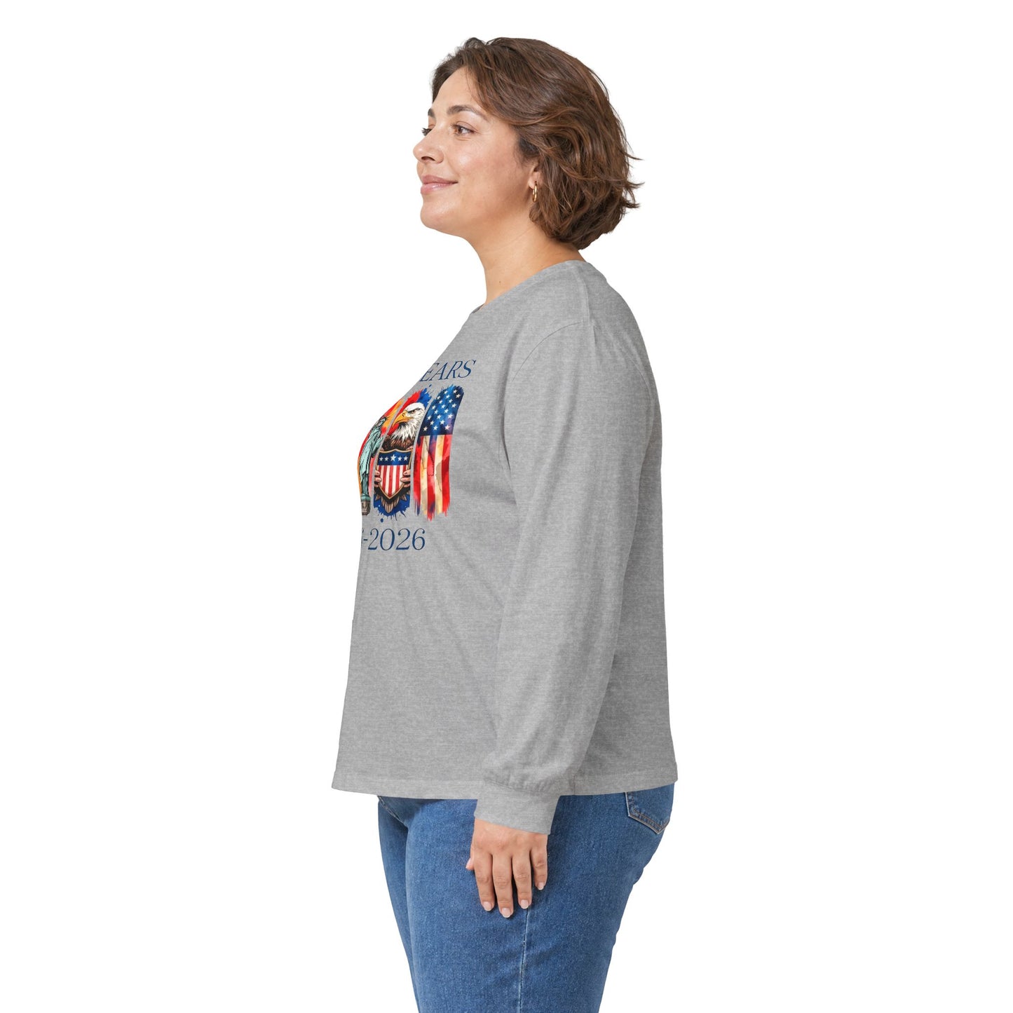 #250 250 Years American History Celebration 1776–2026 Patriotic Long Sleeve Tee