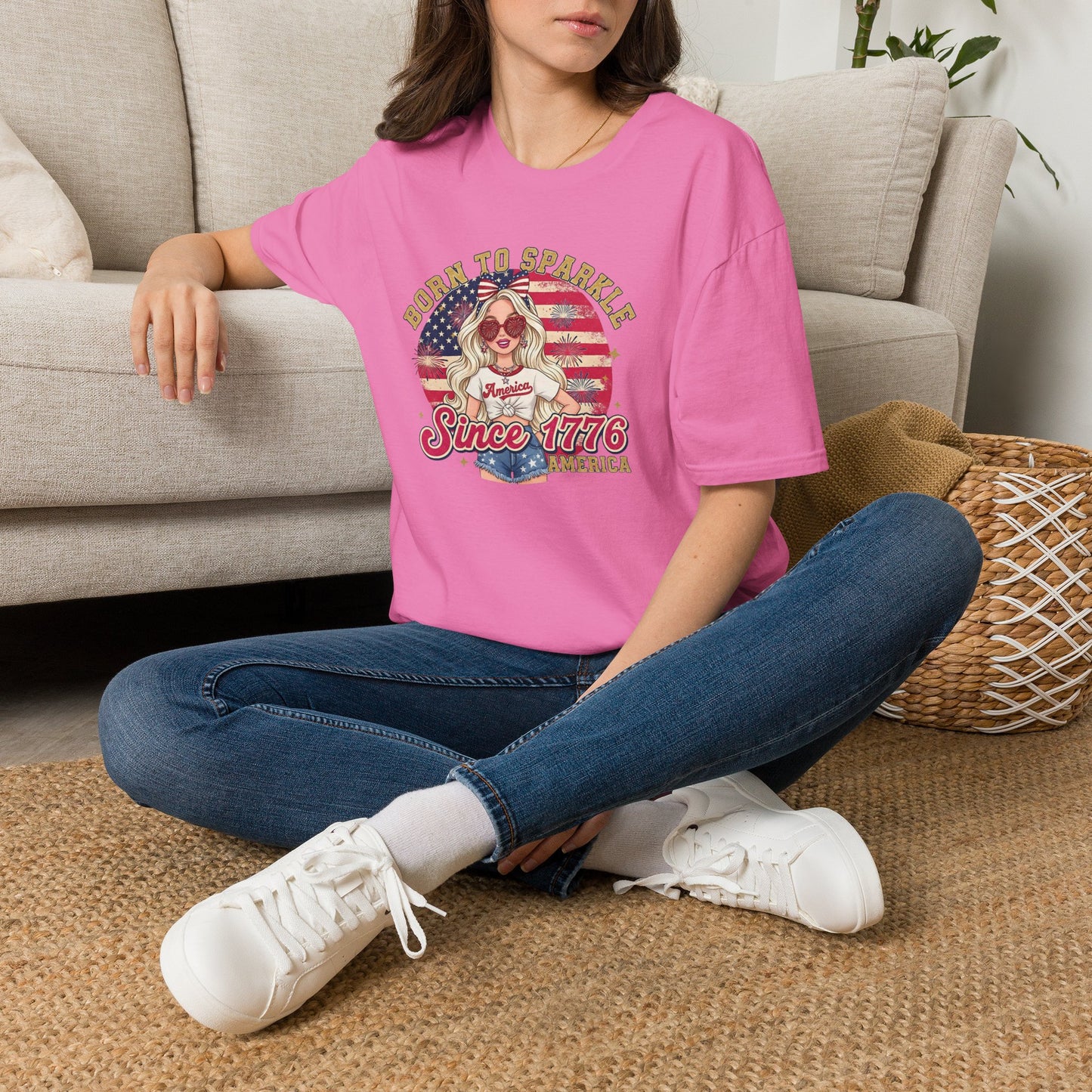 #250 "Born to Sparkle Since 1776" Patriotic T-Shirt