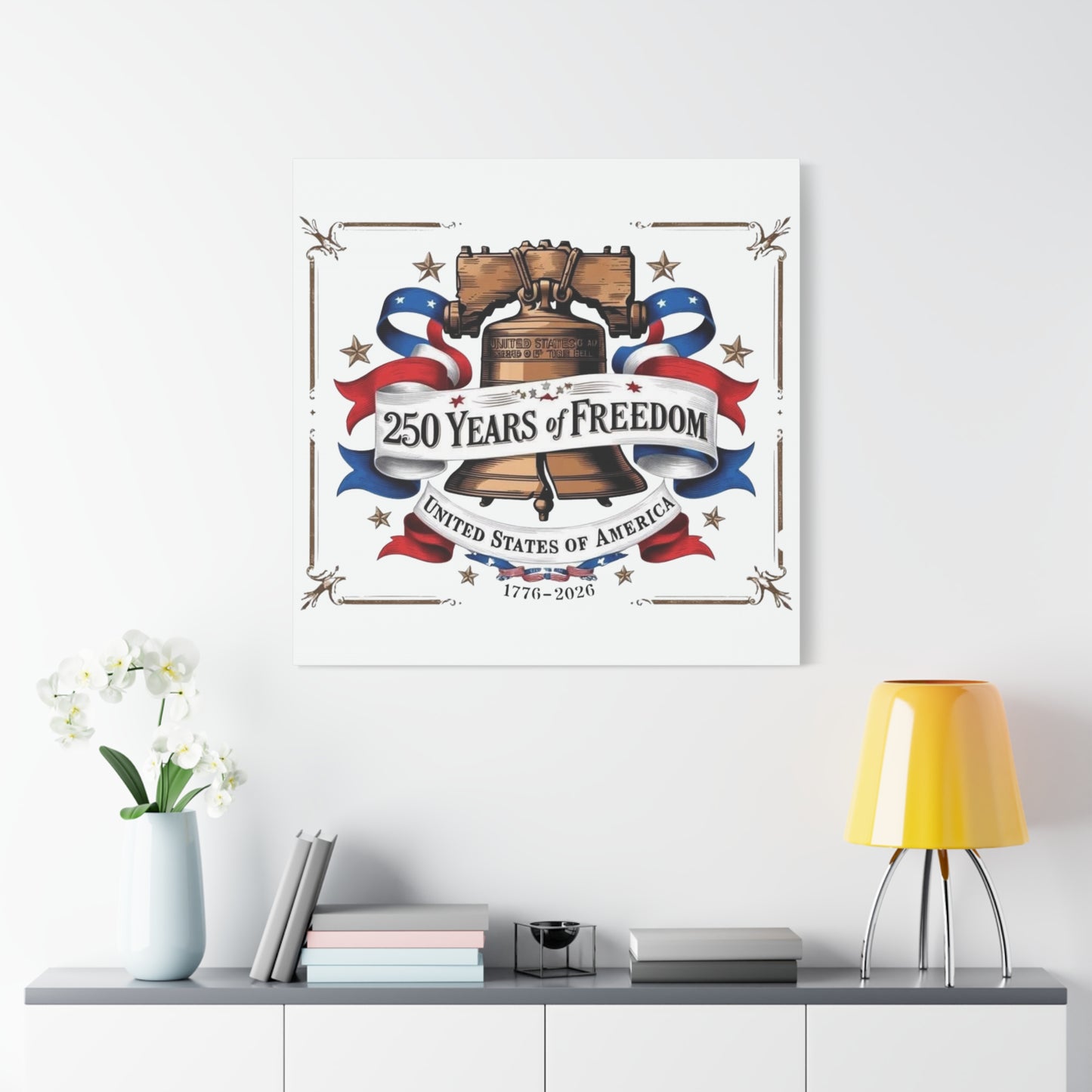 #250 250 Years of Freedom Liberty Bell Matte Canvas Wall Art