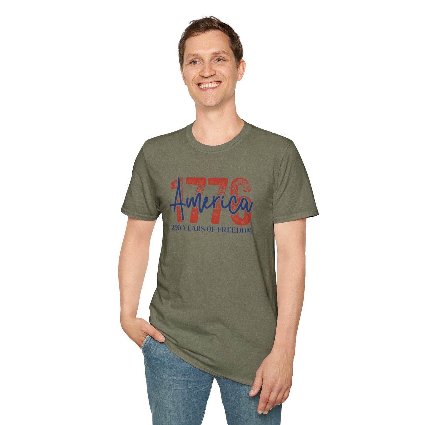 #250 1776 America: 250 Years of Freedom' Patriotic Independence Day Soft-Style Tee