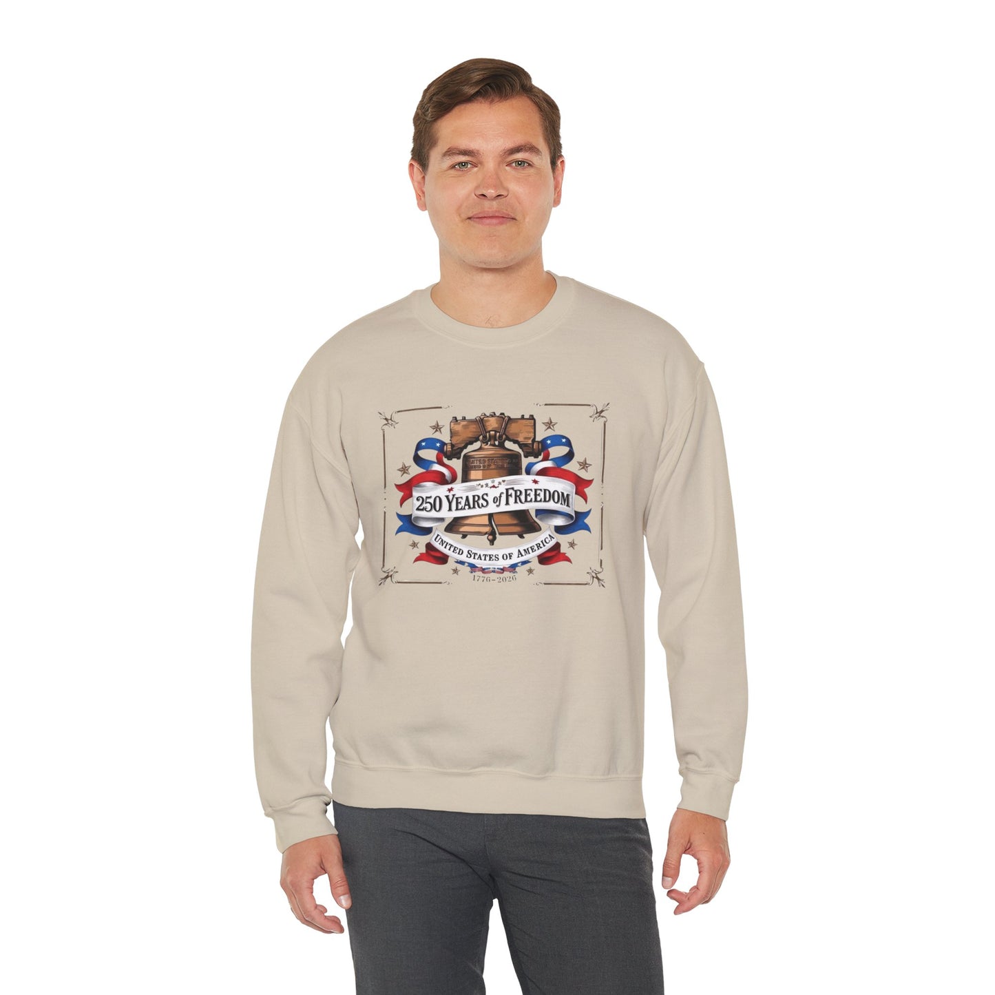 #250 250 Years of Freedom Liberty Bell Crewneck Sweatshirt