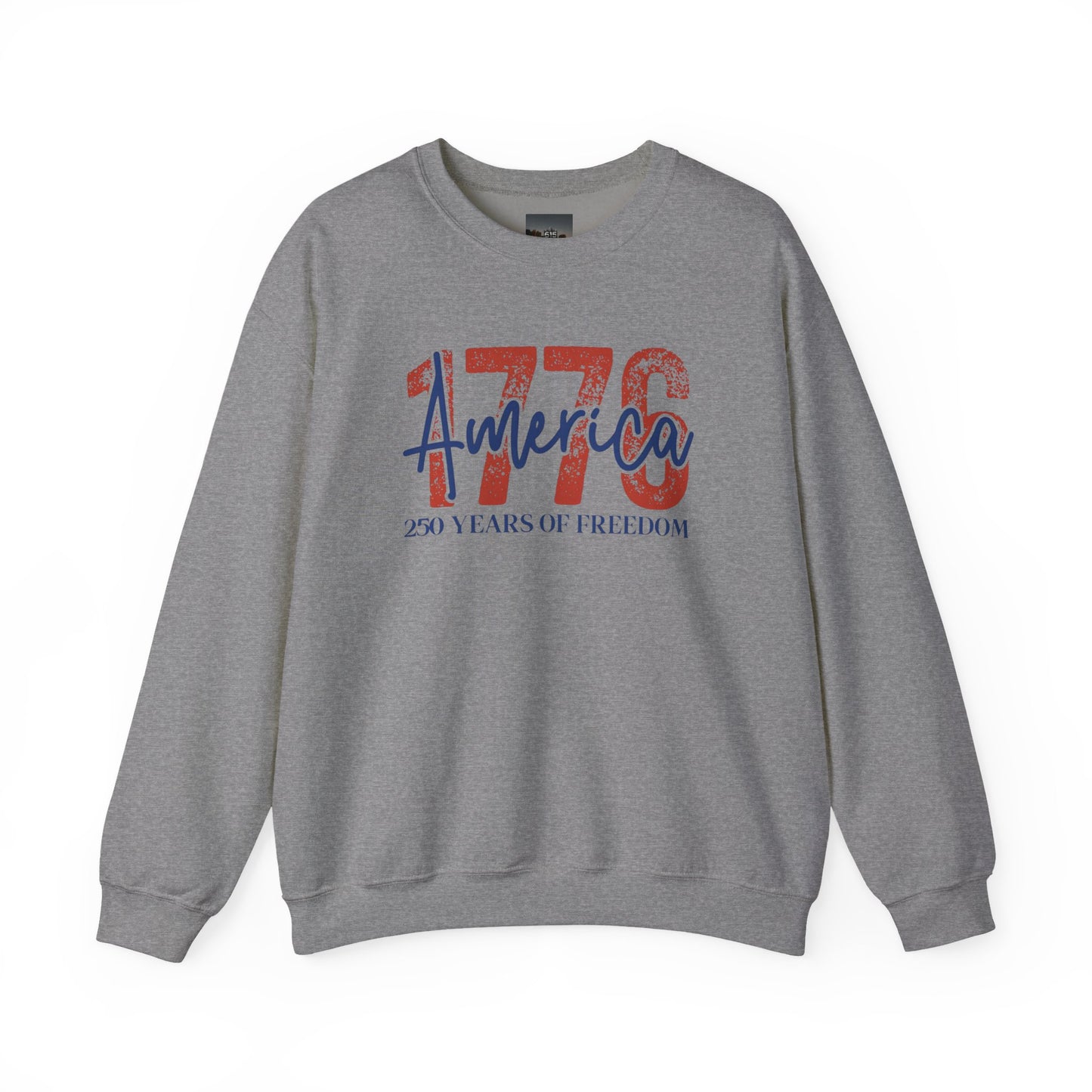 #250 1776 America: 250 Years of Freedom' Patriotic Independence Day Crewneck Sweatshirt