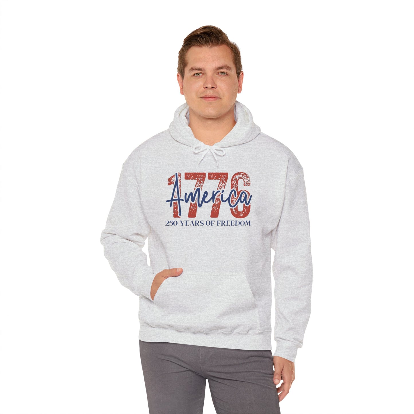 #250 1776 America: 250 Years of Freedom' Patriotic Independence Day Hoodie
