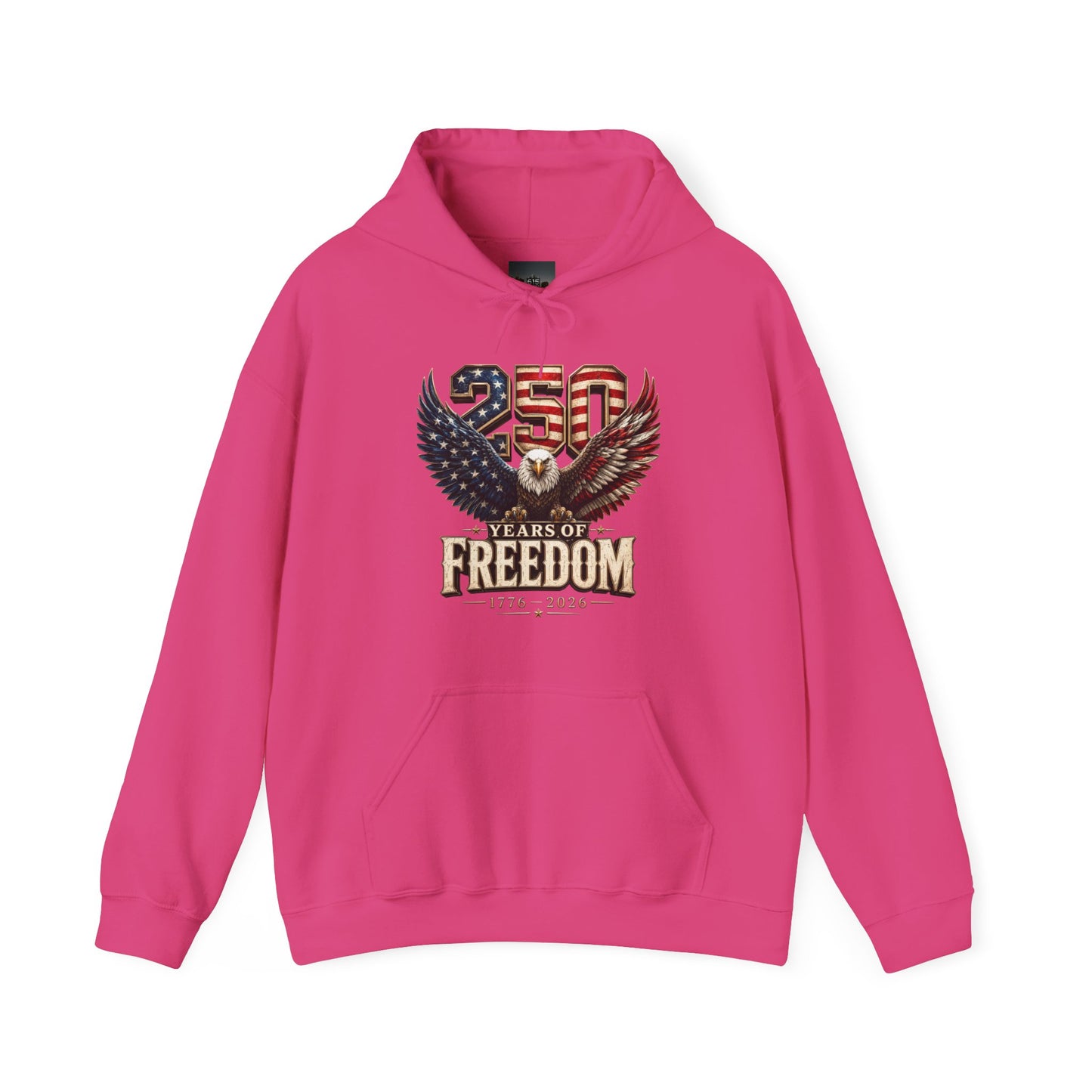 #250 250 Years of Freedom Eagle Patriotic American Flag Anniversary (1776–2026) Patriotic Hoodie