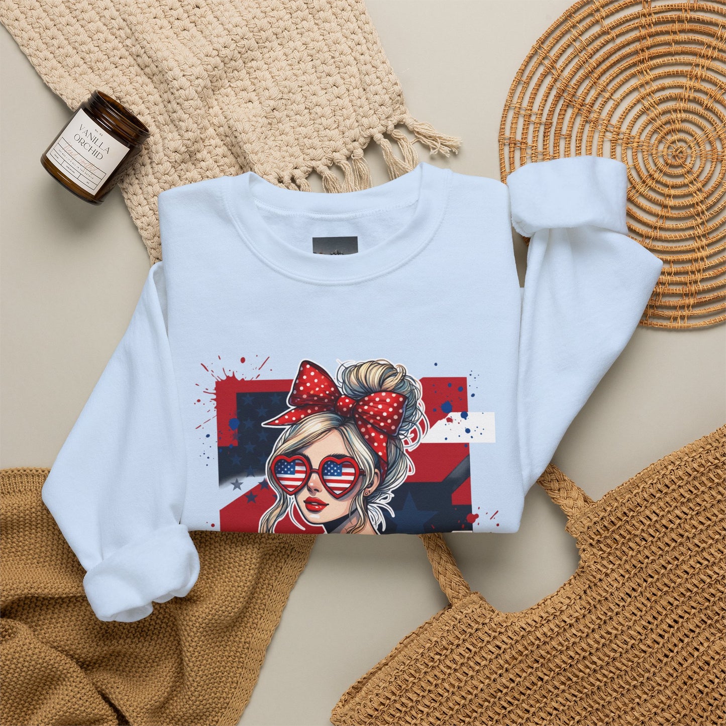 #250 All American Girl Patriotic Sweatshirt
