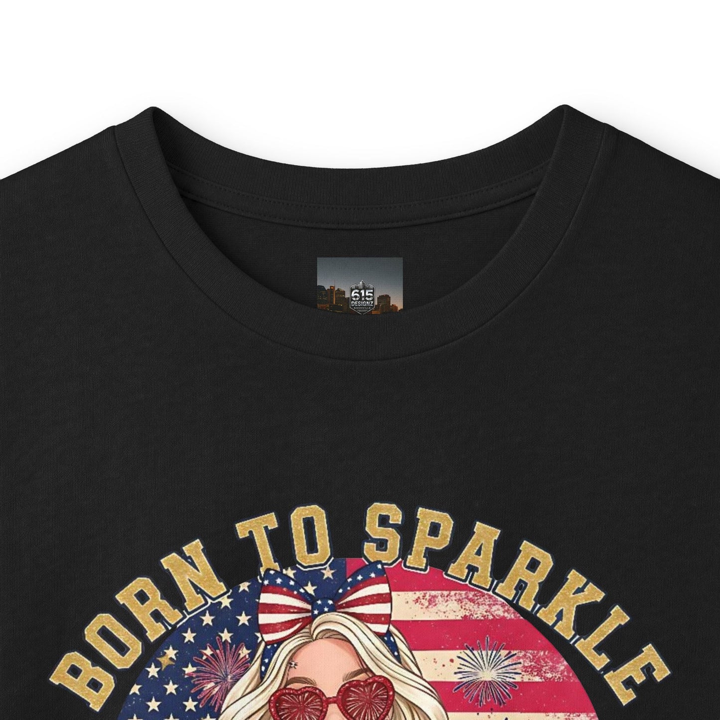 #250 "Born to Sparkle Since 1776" Patriotic Long Sleeve Tee