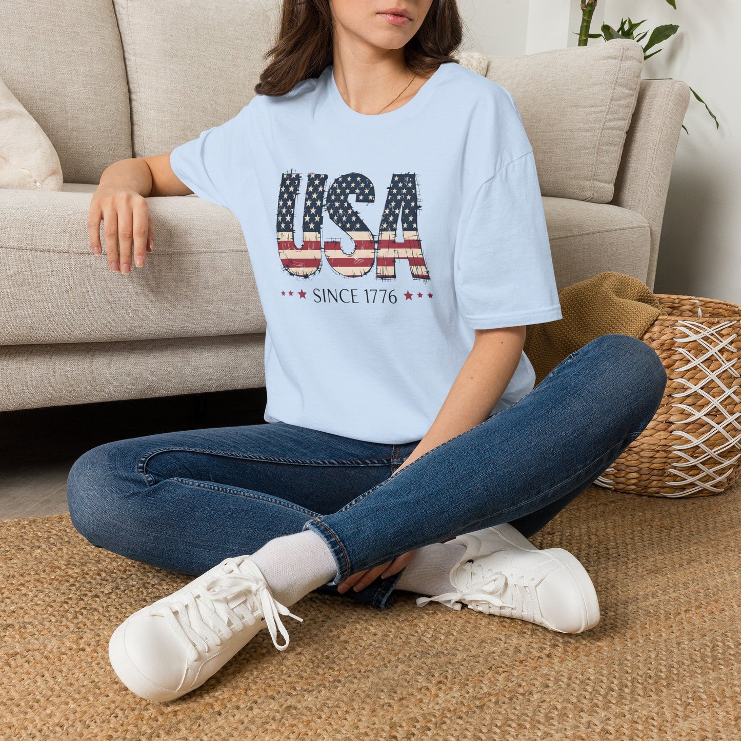 #250 USA Flag "USA Since 1776" Patriotic T-Shirt
