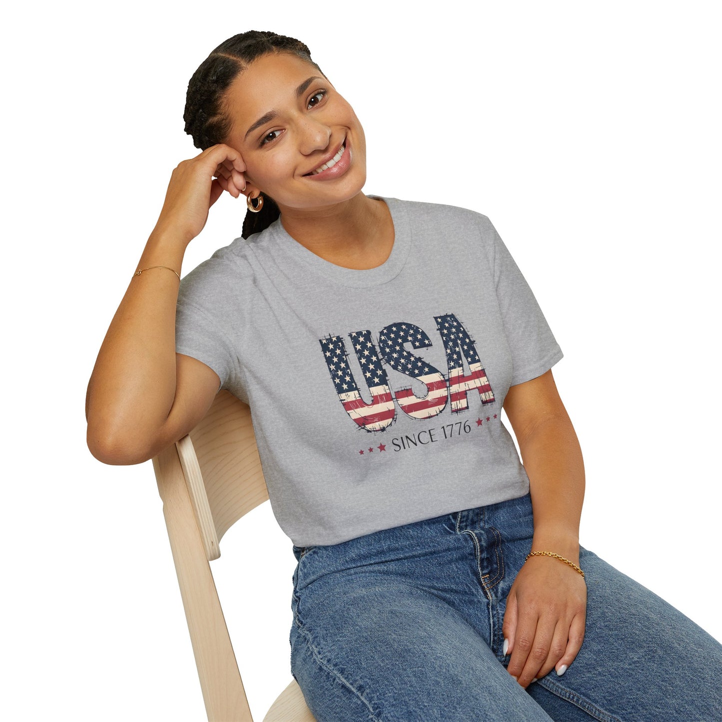 #250 USA Flag "USA Since 1776" Patriotic T-Shirt