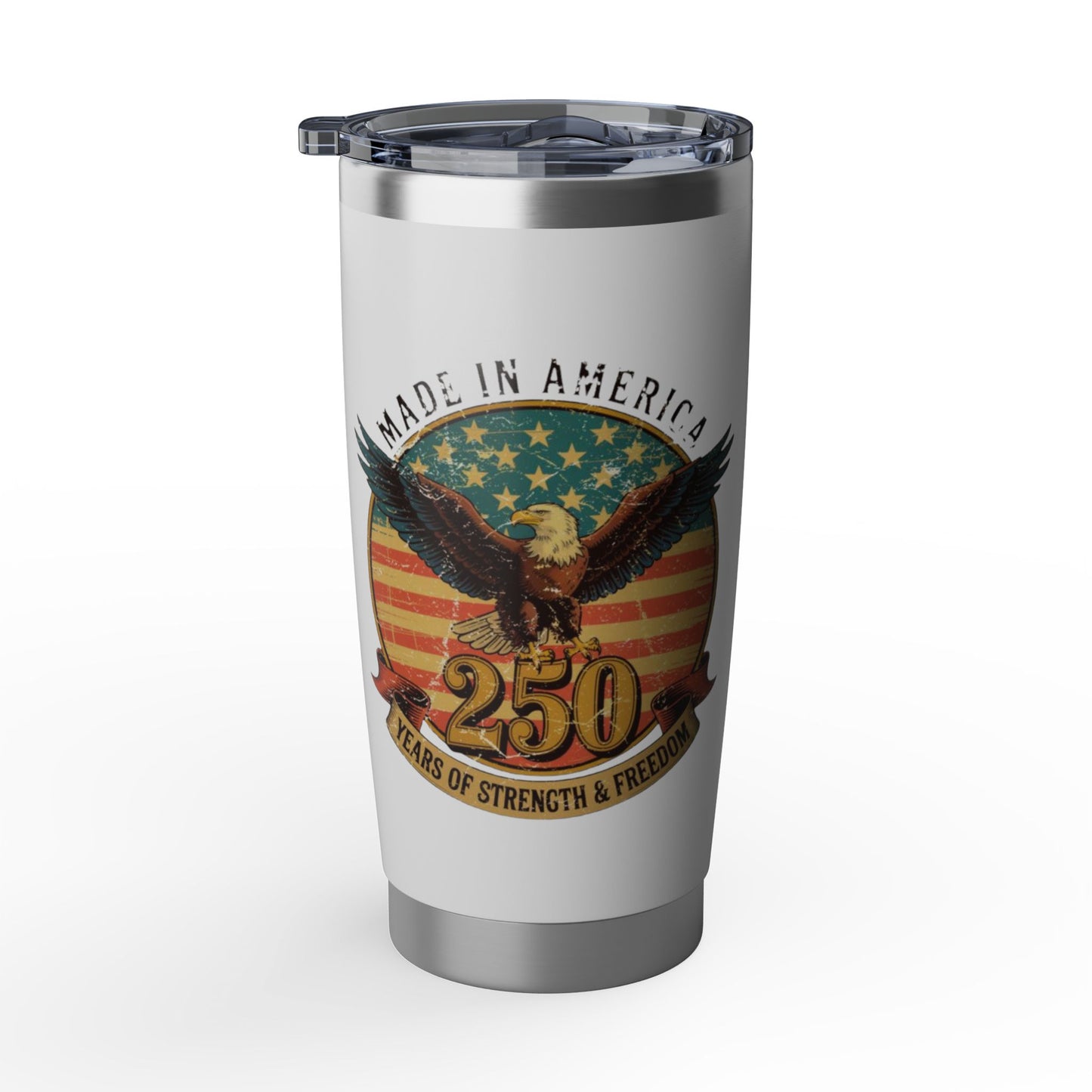 #250 Made in America Eagle 250th Anniversary Patriotic Vagabond 20oz Tumbler Stainless Travel Cup