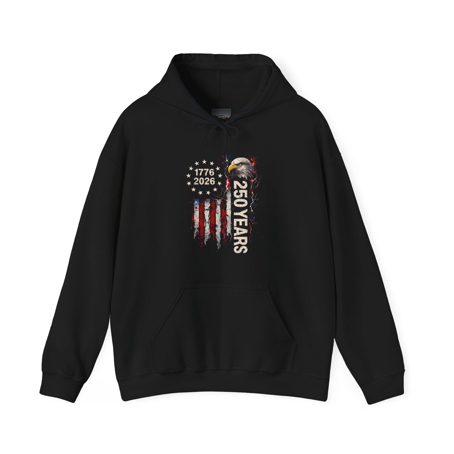 #250 1776-2026 250 Years USA Bicentennial Eagle Hoodie