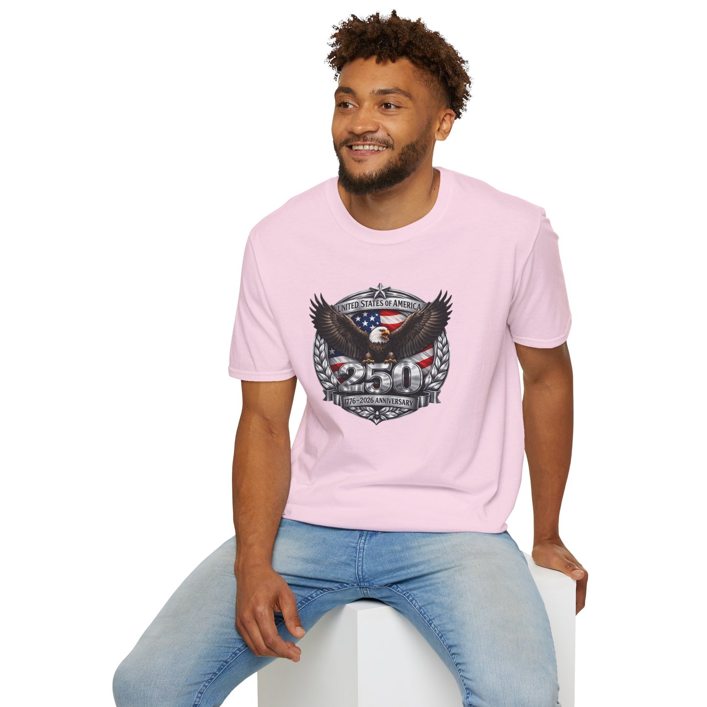#250 Patriotic Bald Eagle 250 United States Emblem T-Shirt