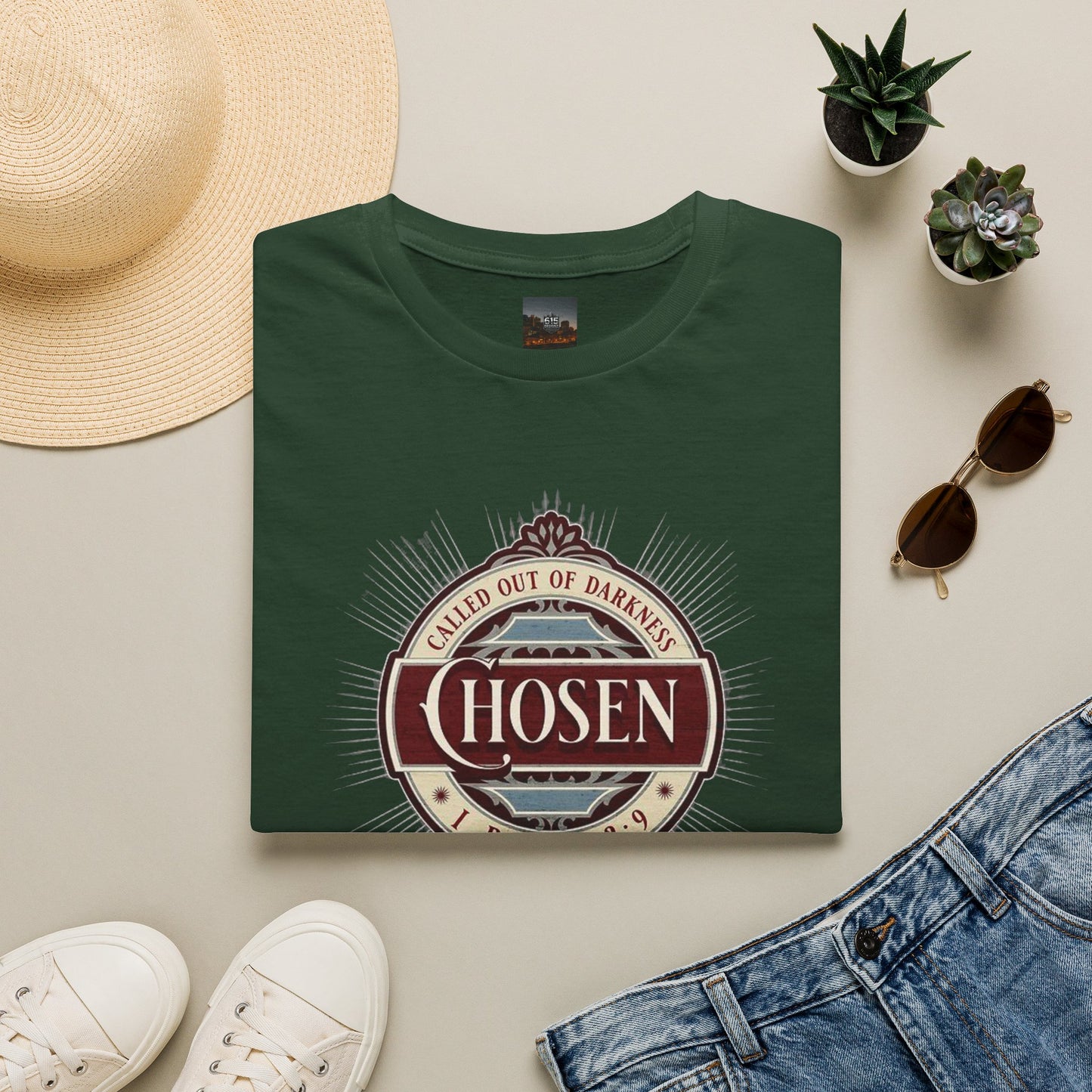 Chosen Graphic T-Shirt — "Called Out of Darkness" Faith Tee