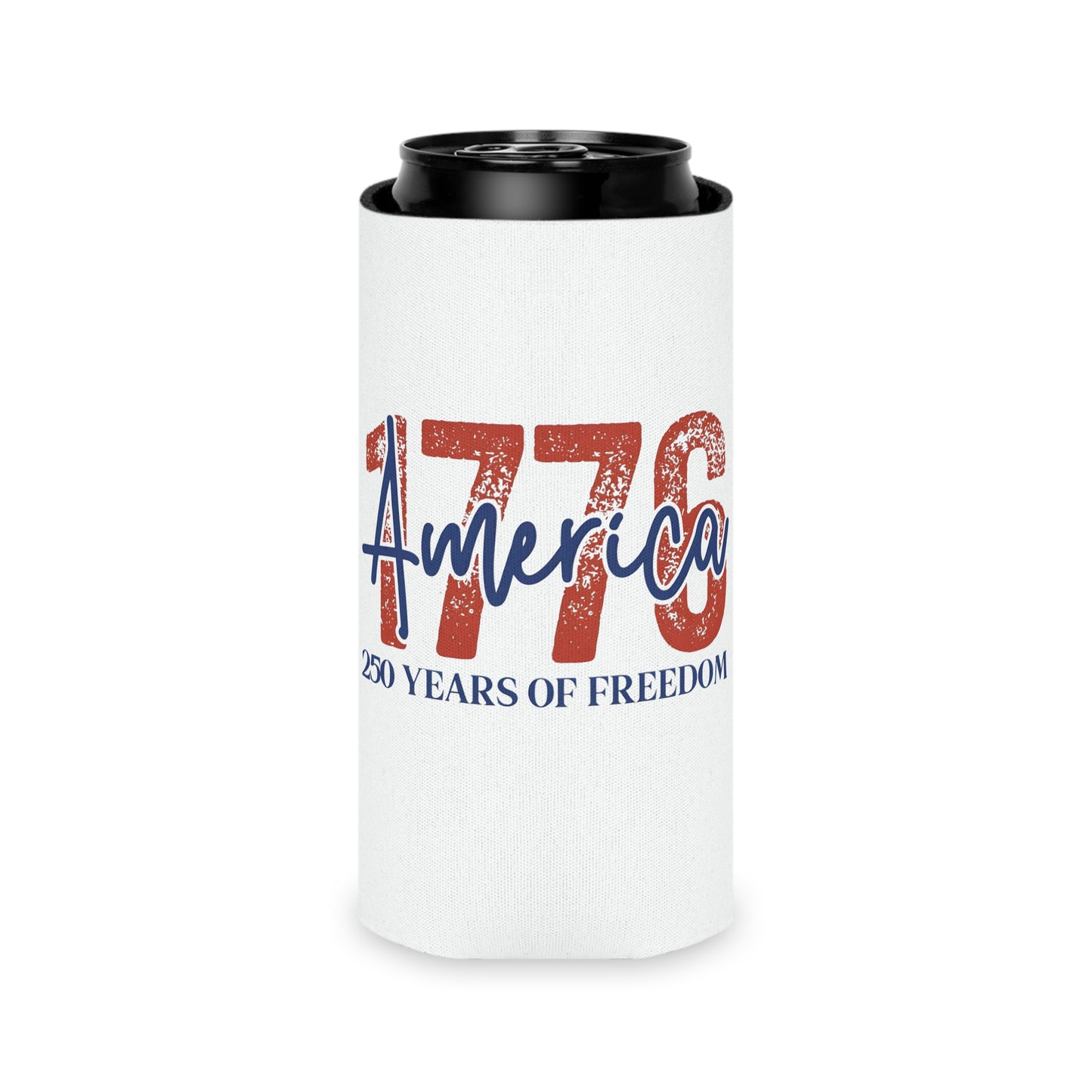 #250 1776 America: 250 Years of Freedom' Patriotic Independence Day Can Cooler - Beverage Koozie