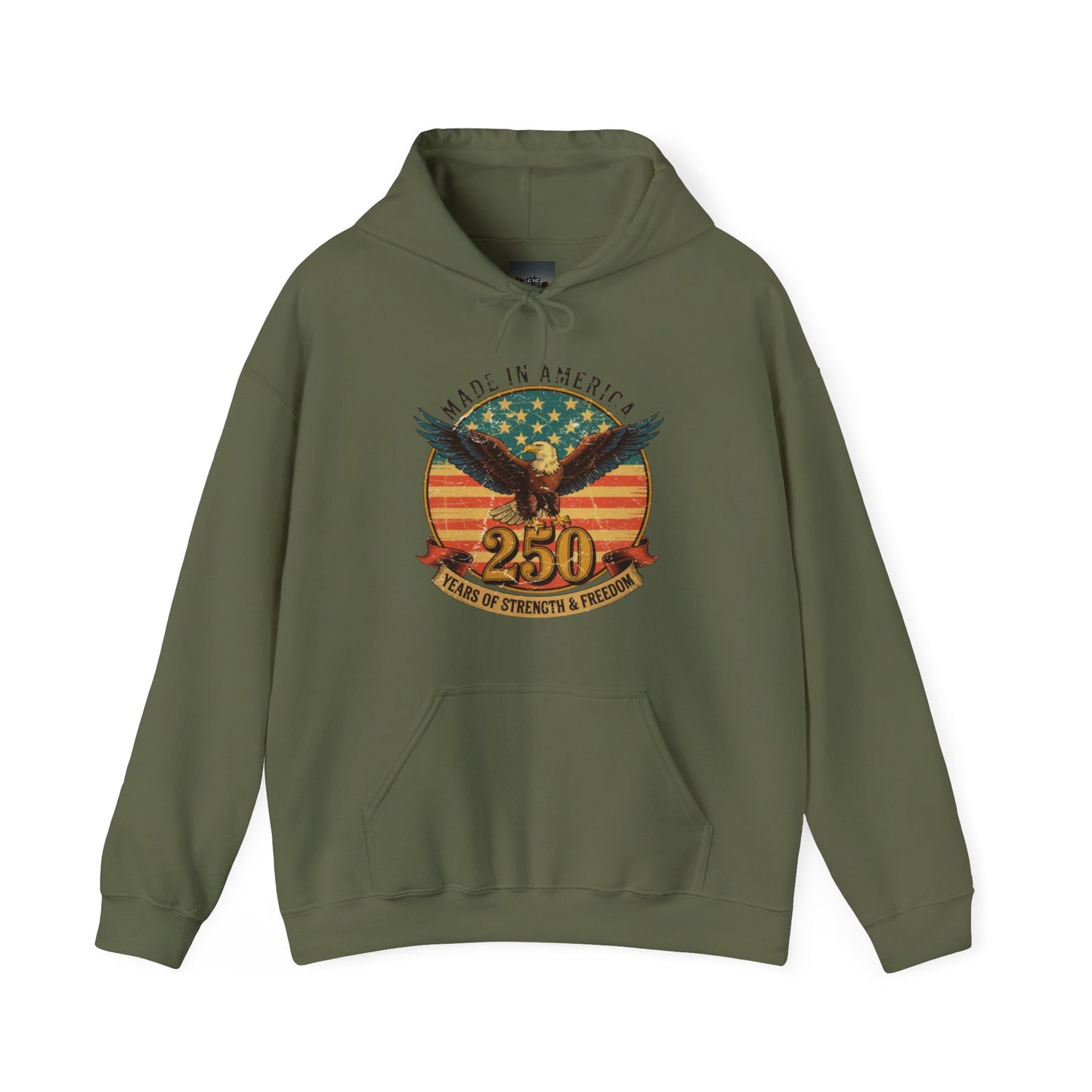 #250 Made in America Eagle 250th Anniversary Patriotic Hoodie
