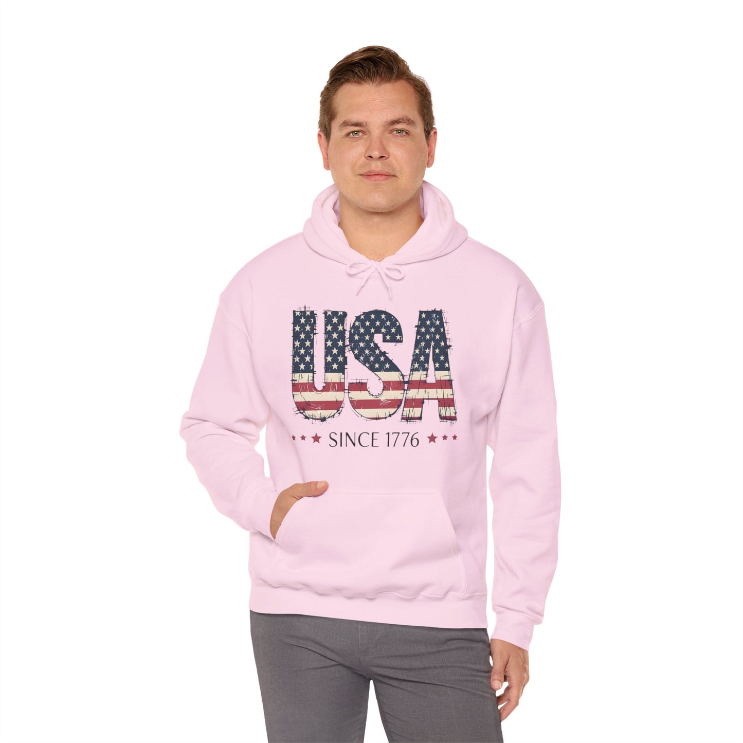 #250 USA Flag "USA Since 1776" Patriotic Hoodie