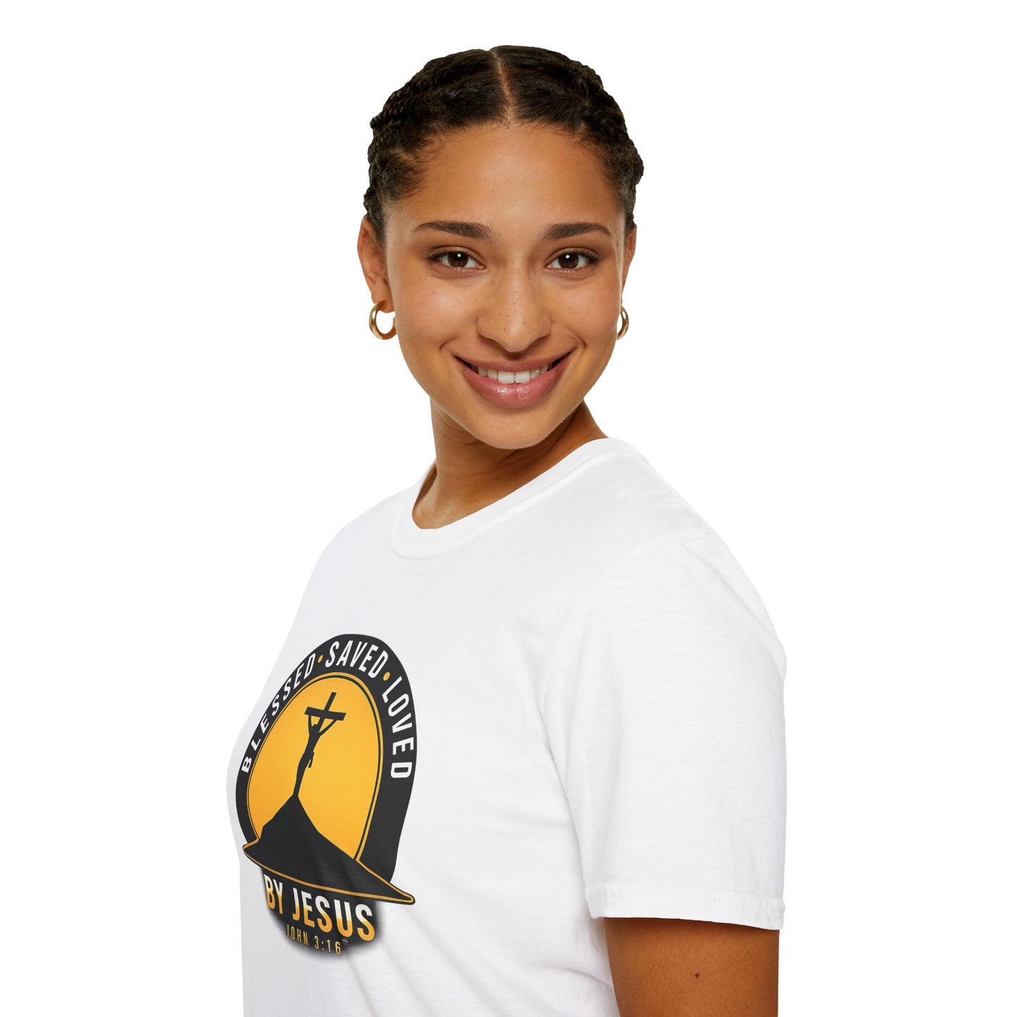 Blessed • Saved • Loved by Jesus T-Shirt — Christian Faith Tee