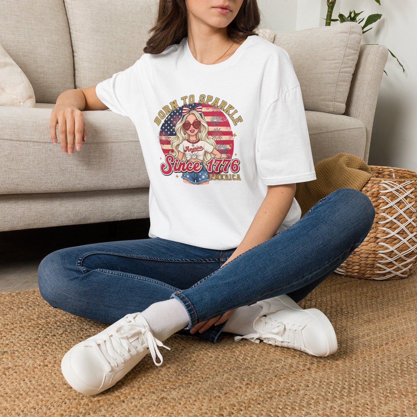 #250 "Born to Sparkle Since 1776" Patriotic T-Shirt
