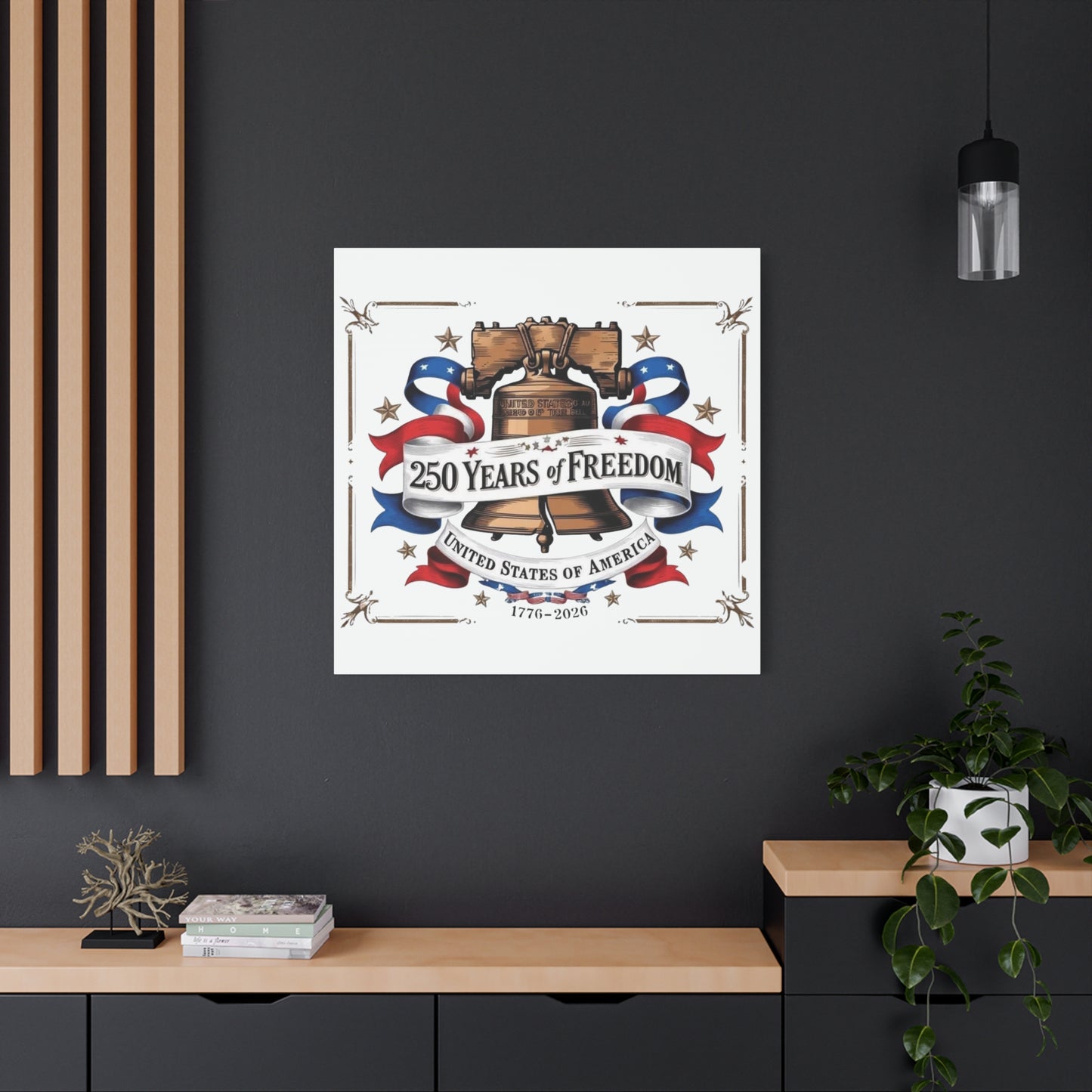 #250 250 Years of Freedom Liberty Bell Matte Canvas Wall Art